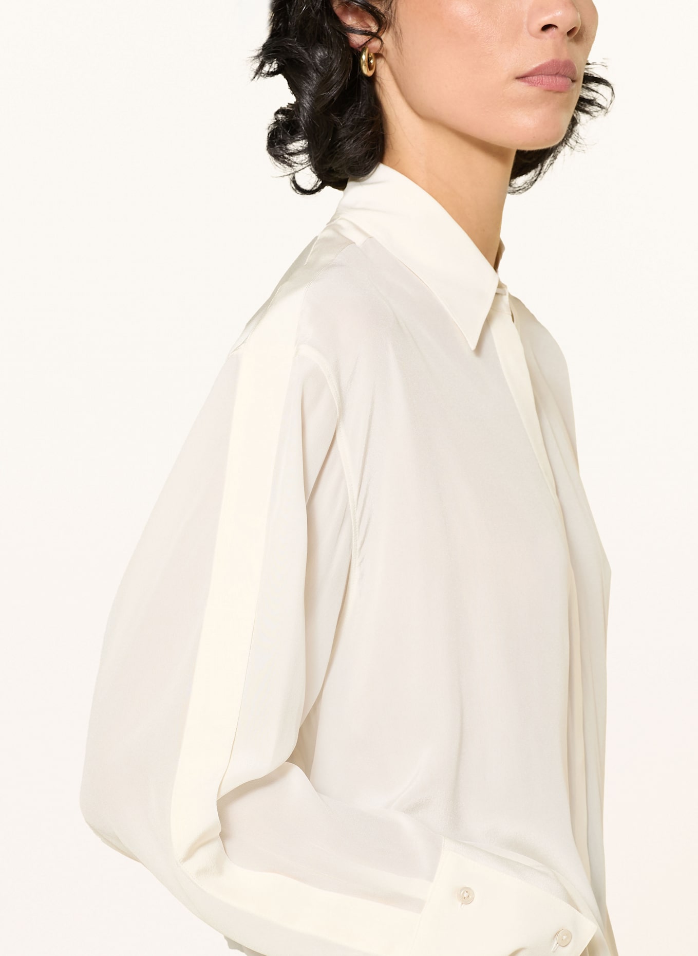 BOSS Hemdbluse BINALIATI_FRIDAY aus Seide: ECRU