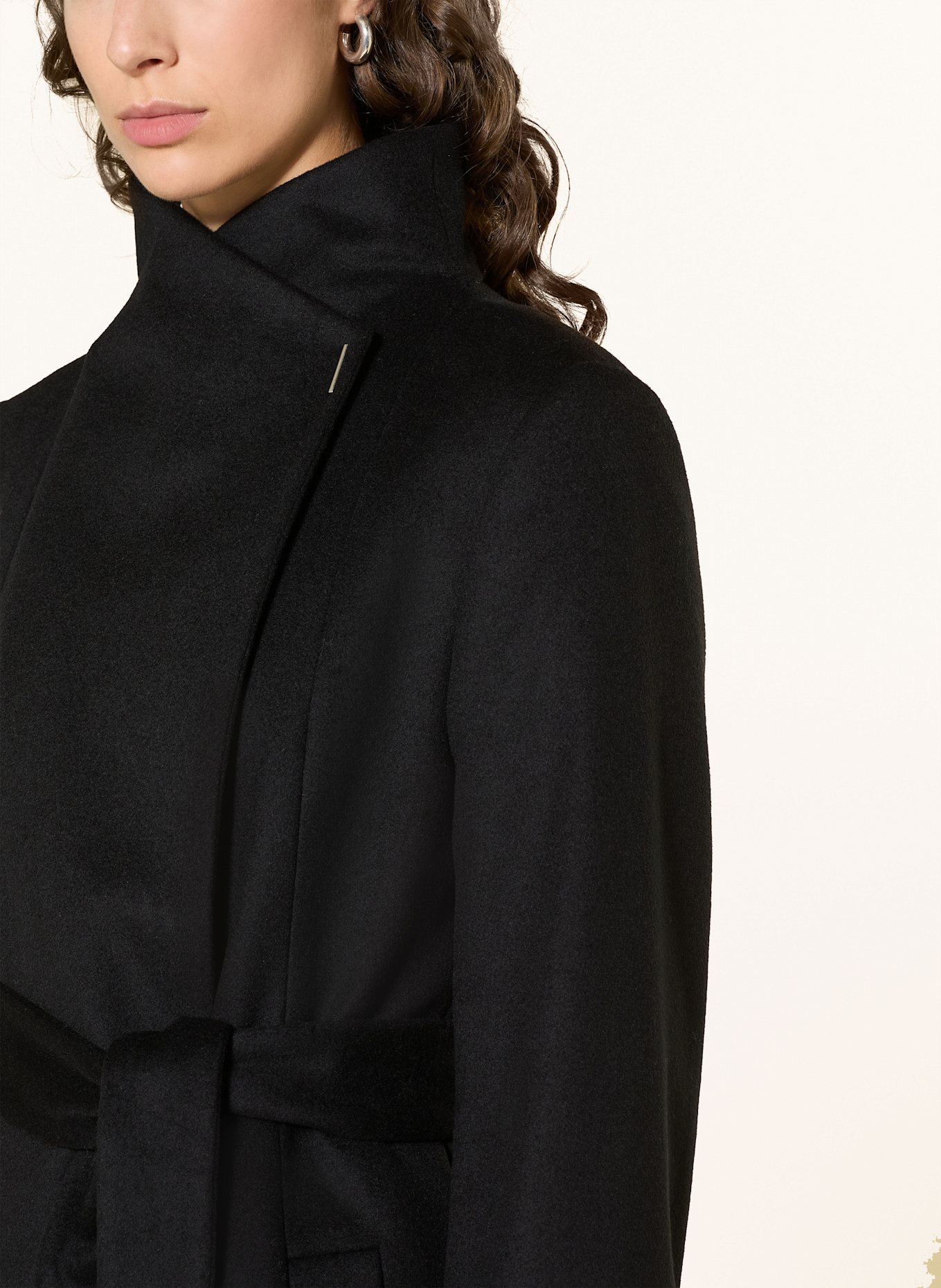 BOSS Wollmantel CALEGAN: SCHWARZ