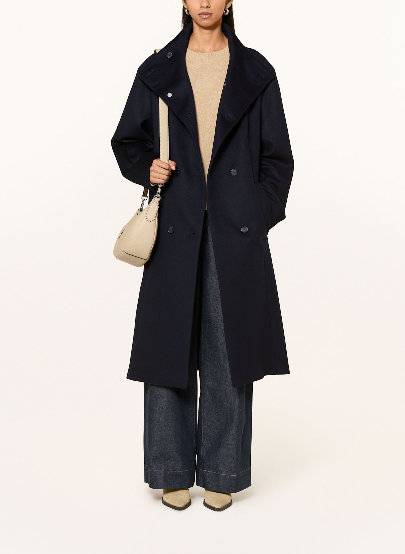 BOSS Wollmantel CAVINIA: DUNKELBLAU