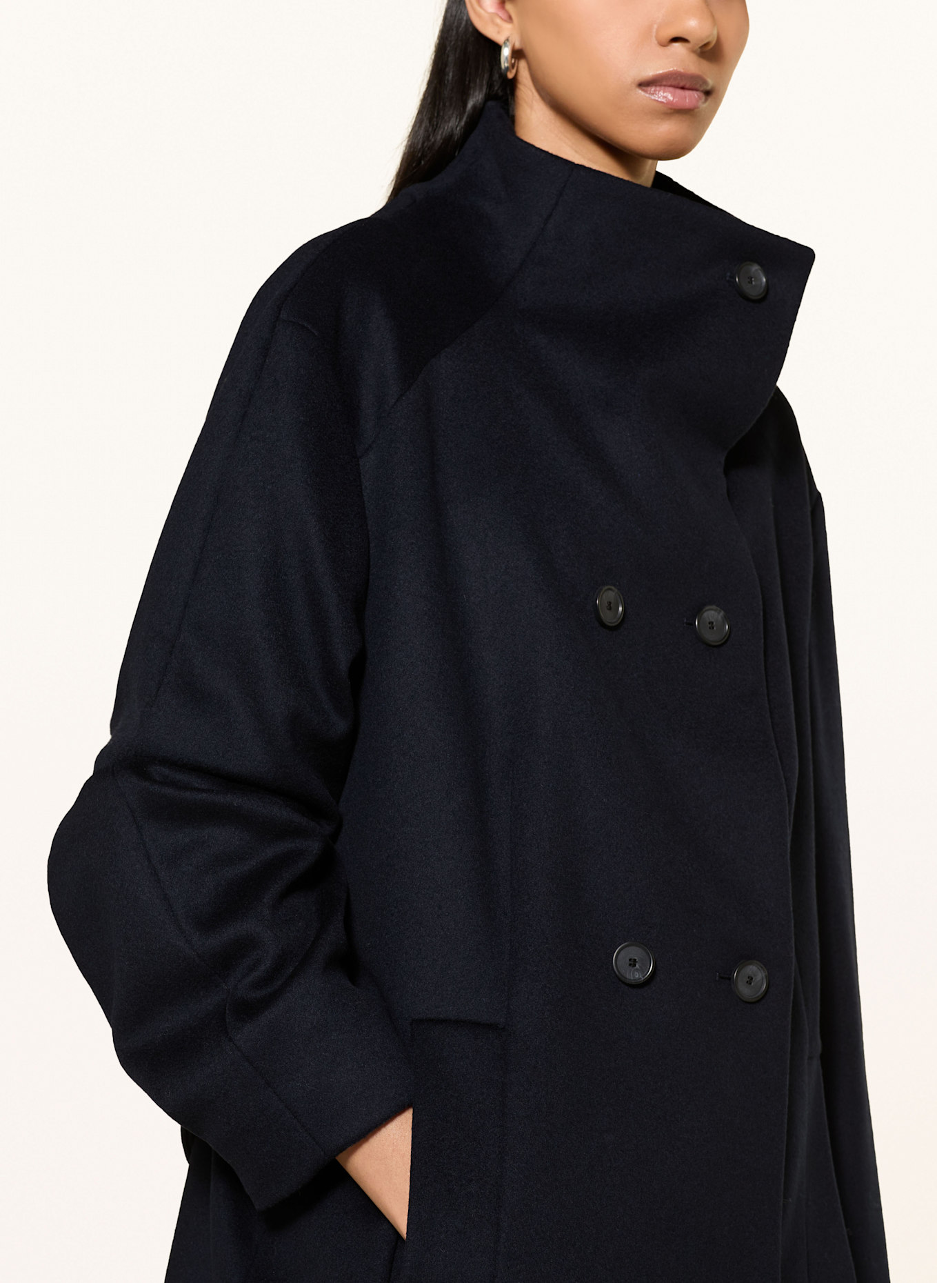 BOSS Wollmantel CAVINIA: DUNKELBLAU