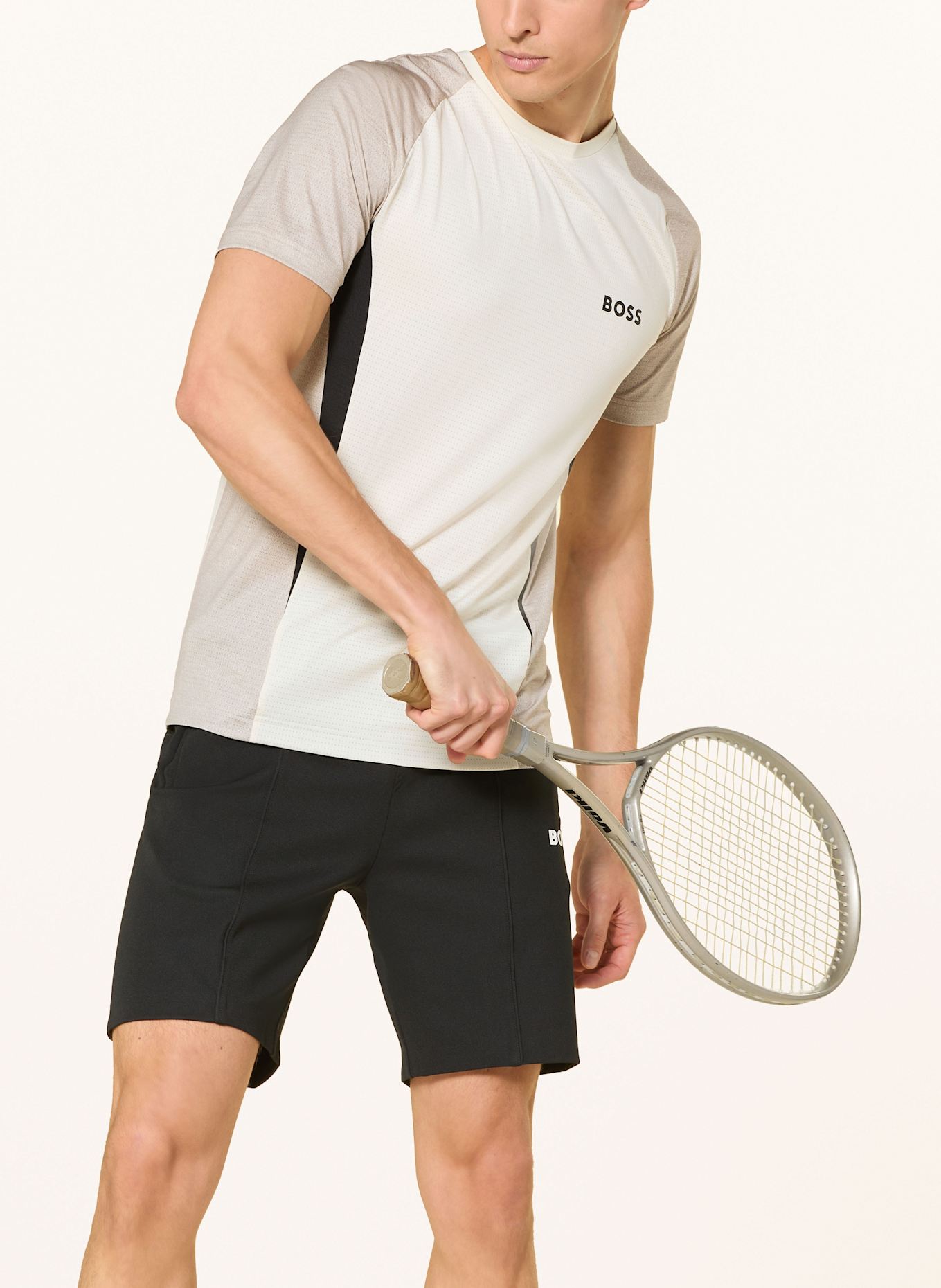 BOSS T-Shirt TOC: CREME / BEIGE / SCHWARZ