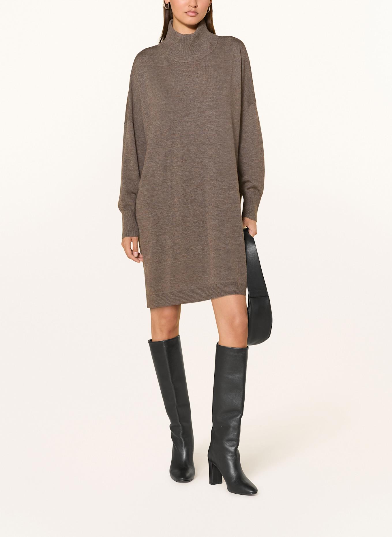 REPEAT Strickkleid: DUNKELBRAUN