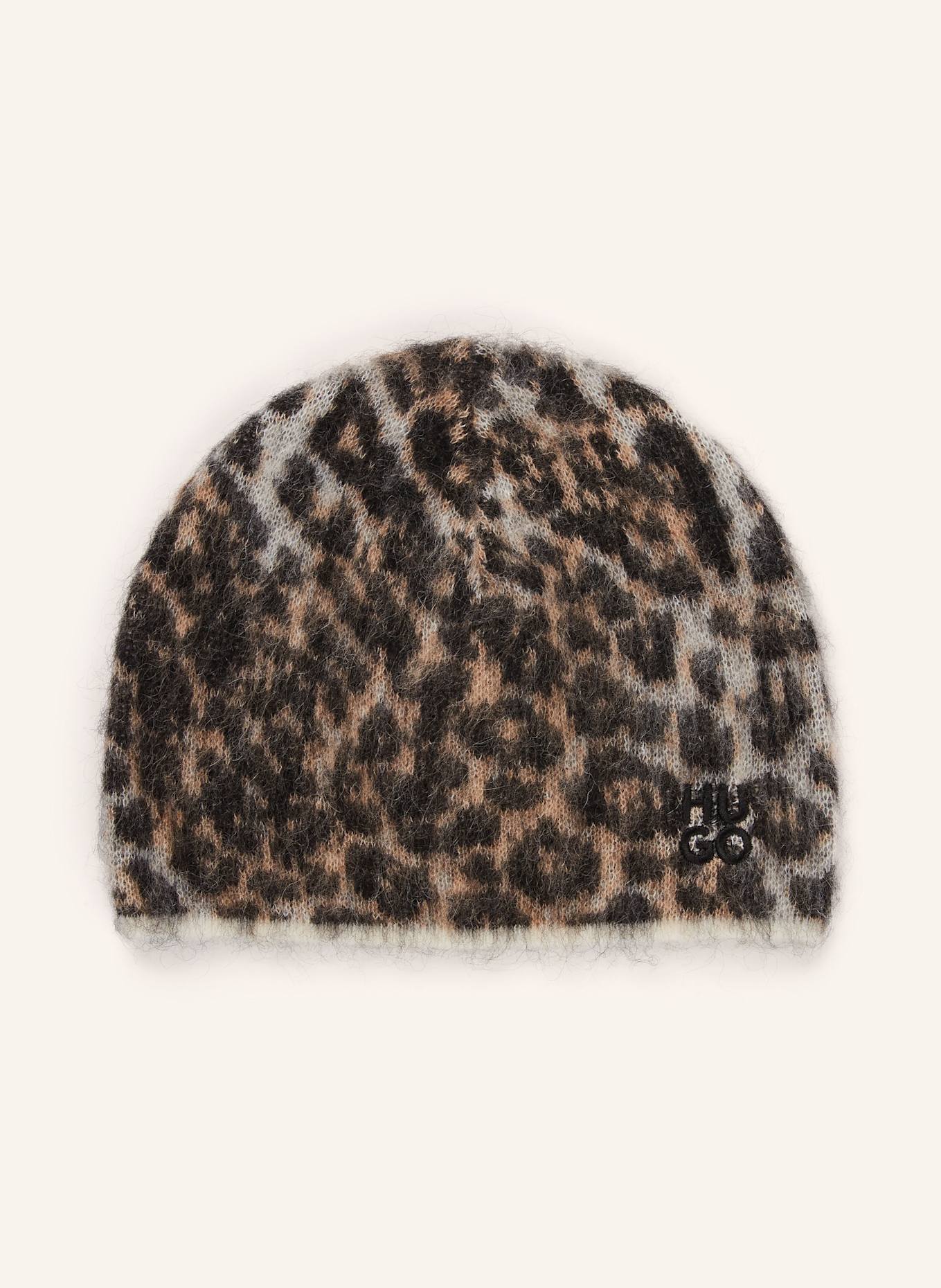 HUGO Čepice SAMIDI s alpakou: SVĚTLE ŠEDÁ / ČERNÁ