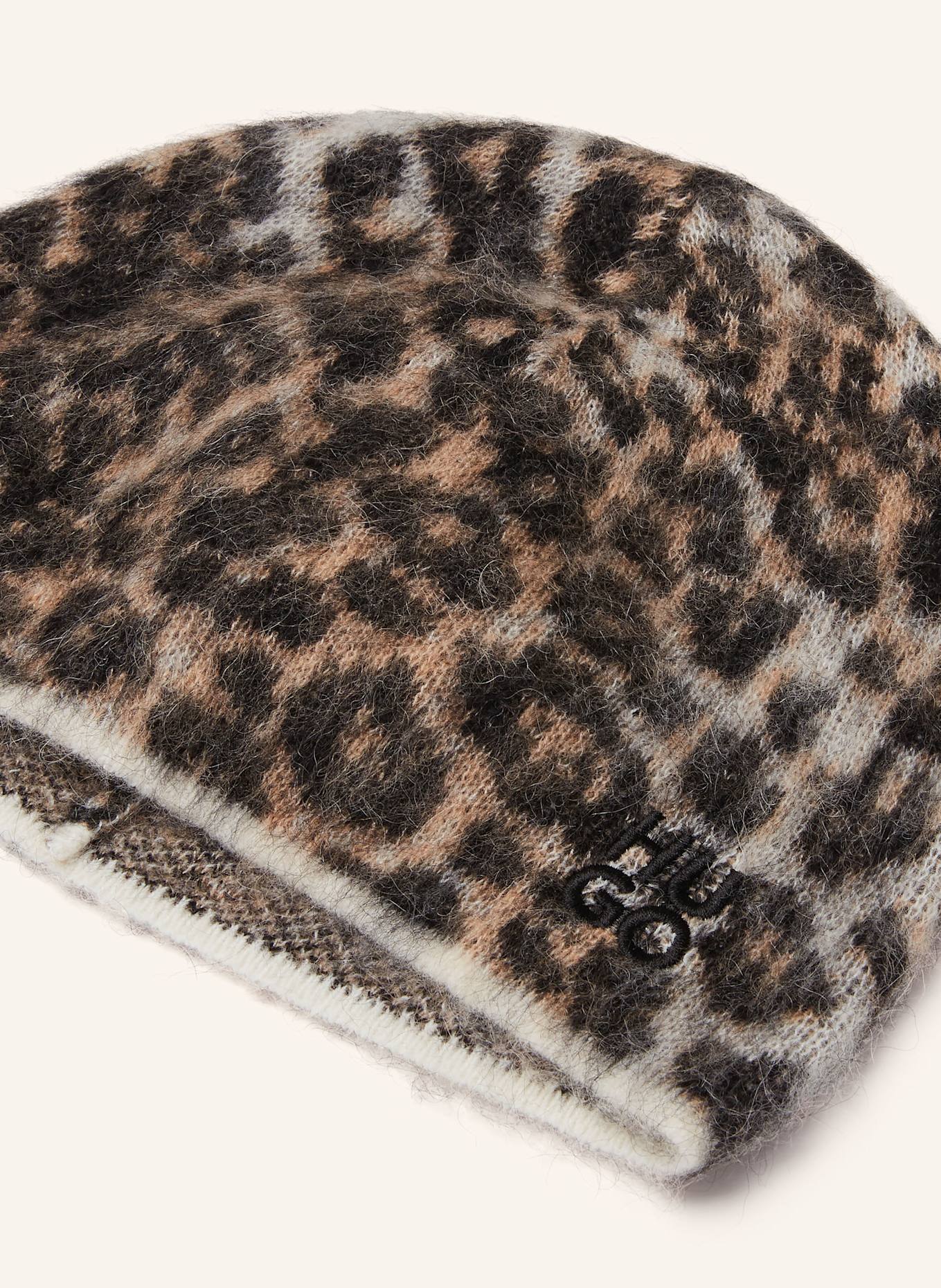 HUGO Čepice SAMIDI s alpakou: SVĚTLE ŠEDÁ / ČERNÁ