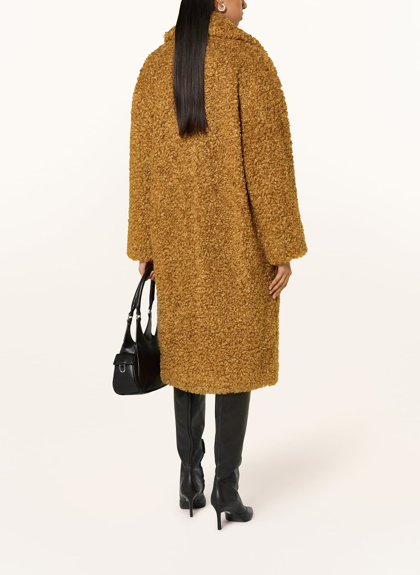 HUGO Teddyfell-Mantel MALITE: CAMEL