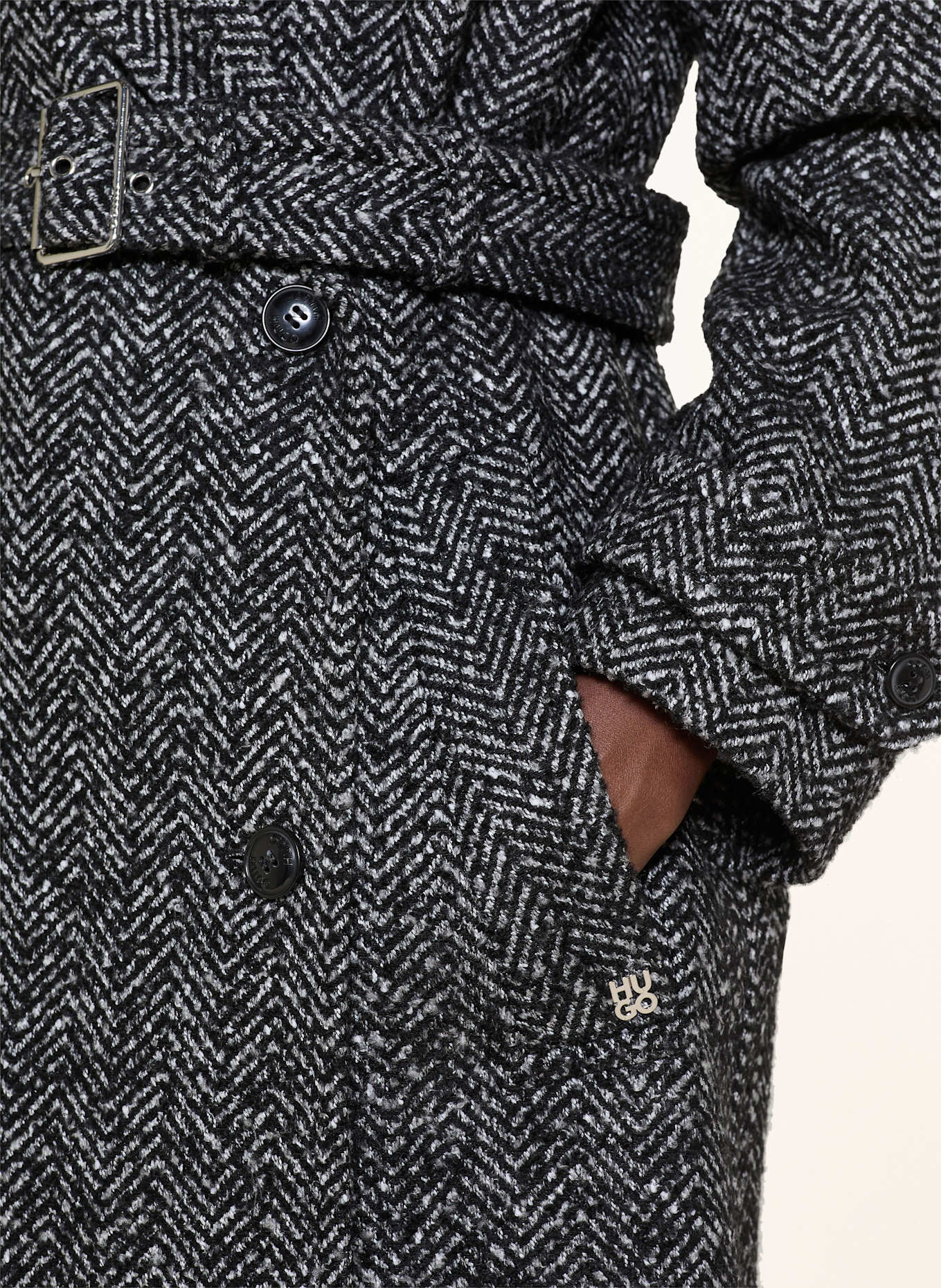 HUGO Mantel MARTINU: SCHWARZ / WEISS