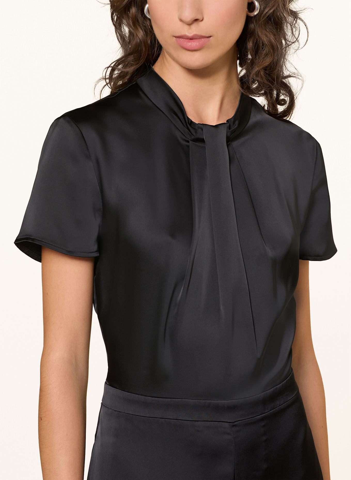 HUGO Satin-Jumpsuit KATENE: SCHWARZ