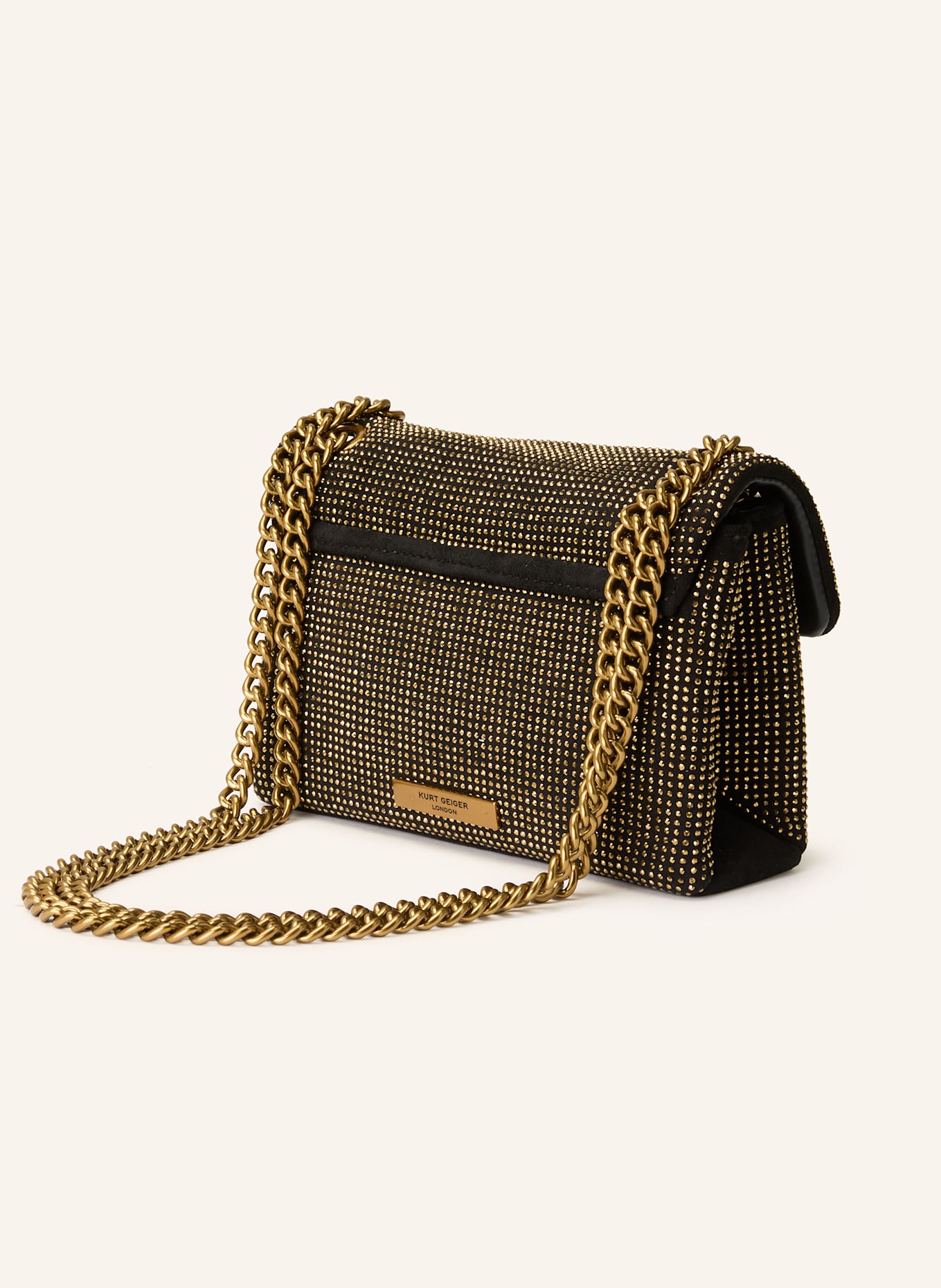 KURT GEIGER Umhängetasche KENSINGTON MINI mit Schmucksteinen: GOLD