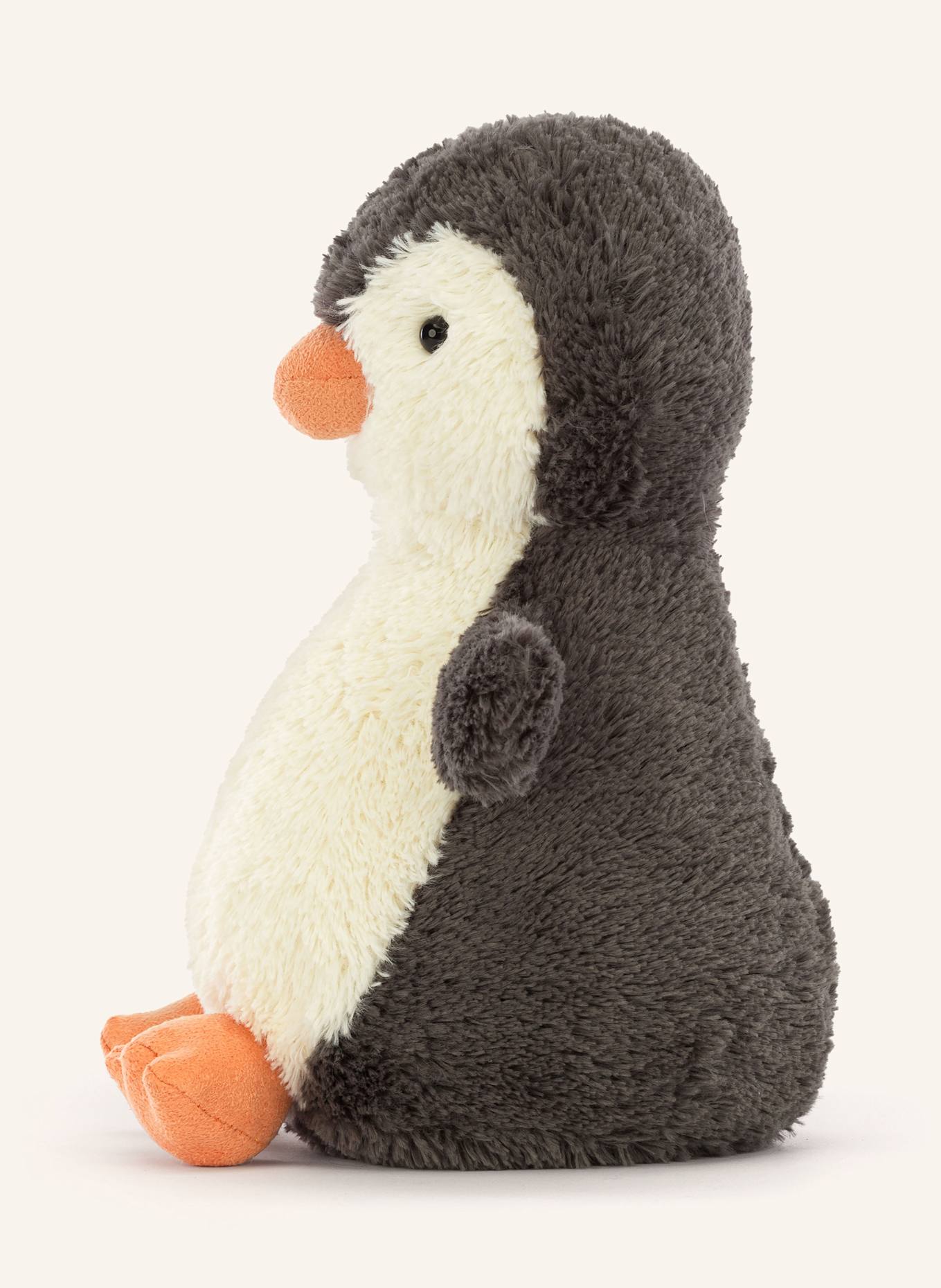 Jellycat Peluche PEANUT PENGUIN MEDIUM: GRIS FONCÉ / ÉCRU / ORANGE