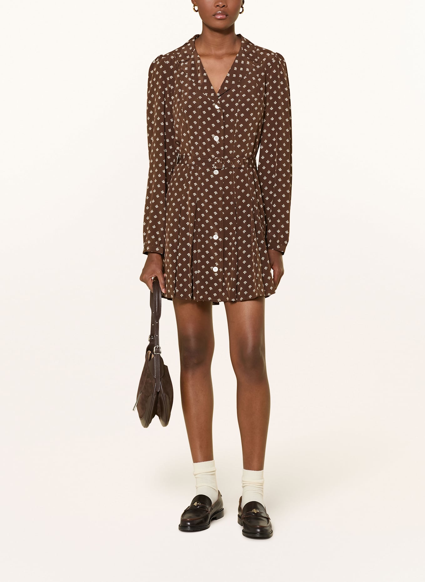 POLO RALPH LAUREN Seidenkleid: BRAUN