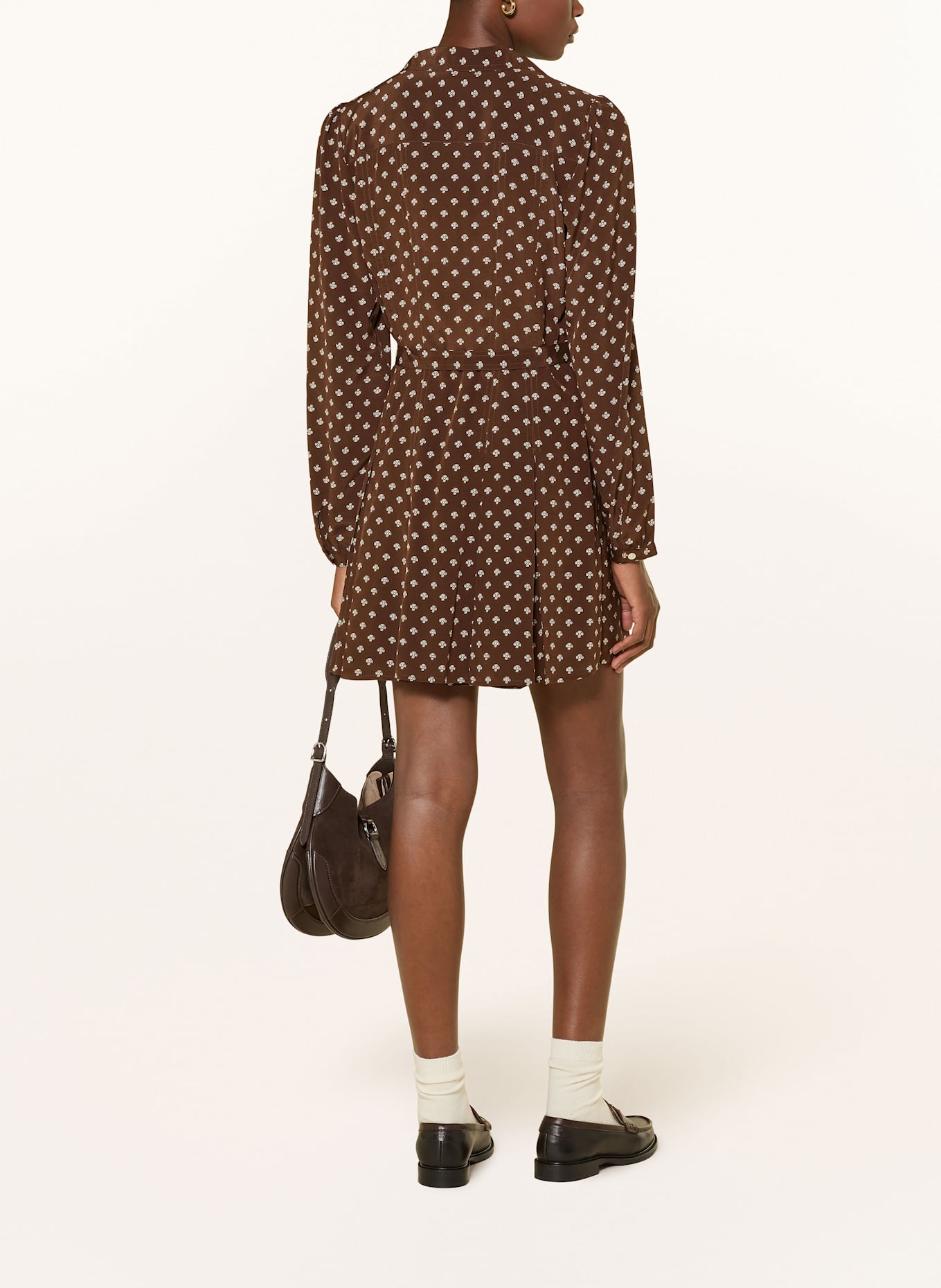 POLO RALPH LAUREN Seidenkleid: BRAUN