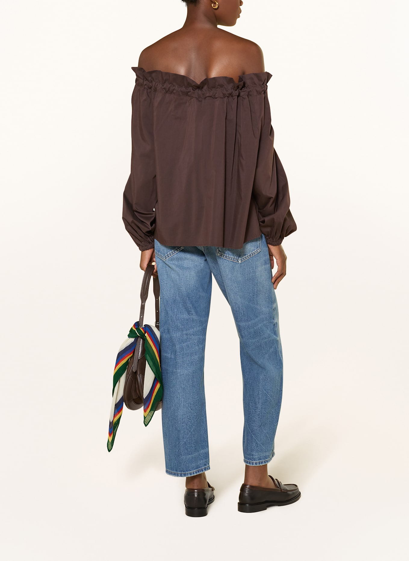 POLO RALPH LAUREN Shirt blouse: DARK BROWN