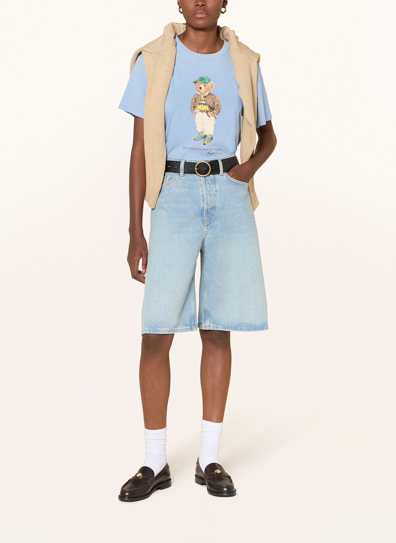 POLO RALPH LAUREN T-Shirt: HELLBLAU / GELB / GRÜN