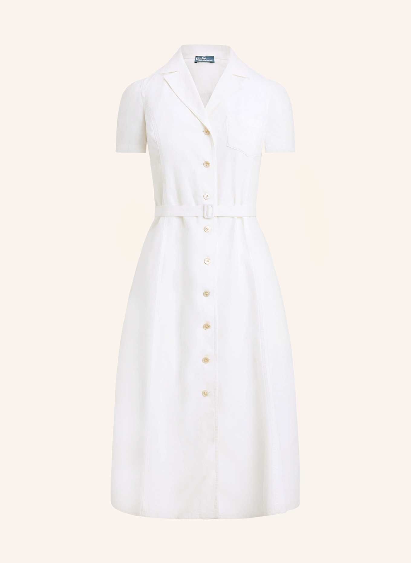 POLO RALPH LAUREN robe en lin: BLANC