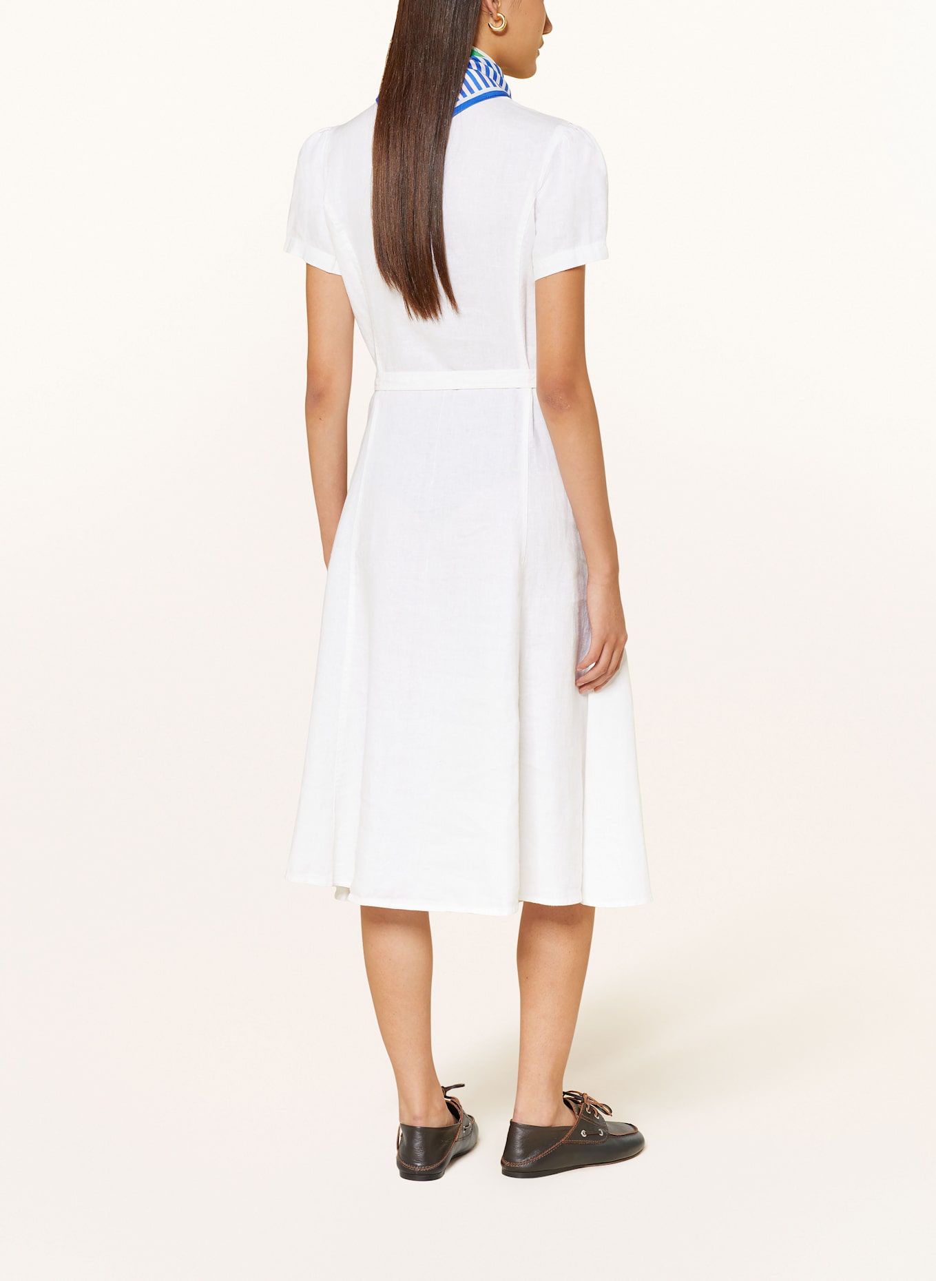 POLO RALPH LAUREN robe en lin: BLANC