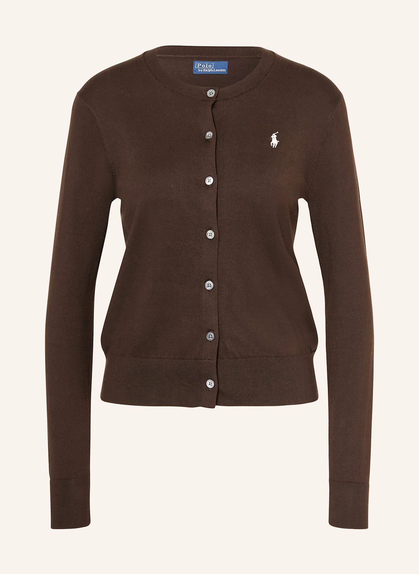 POLO RALPH LAUREN Strickjacke: DUNKELBRAUN