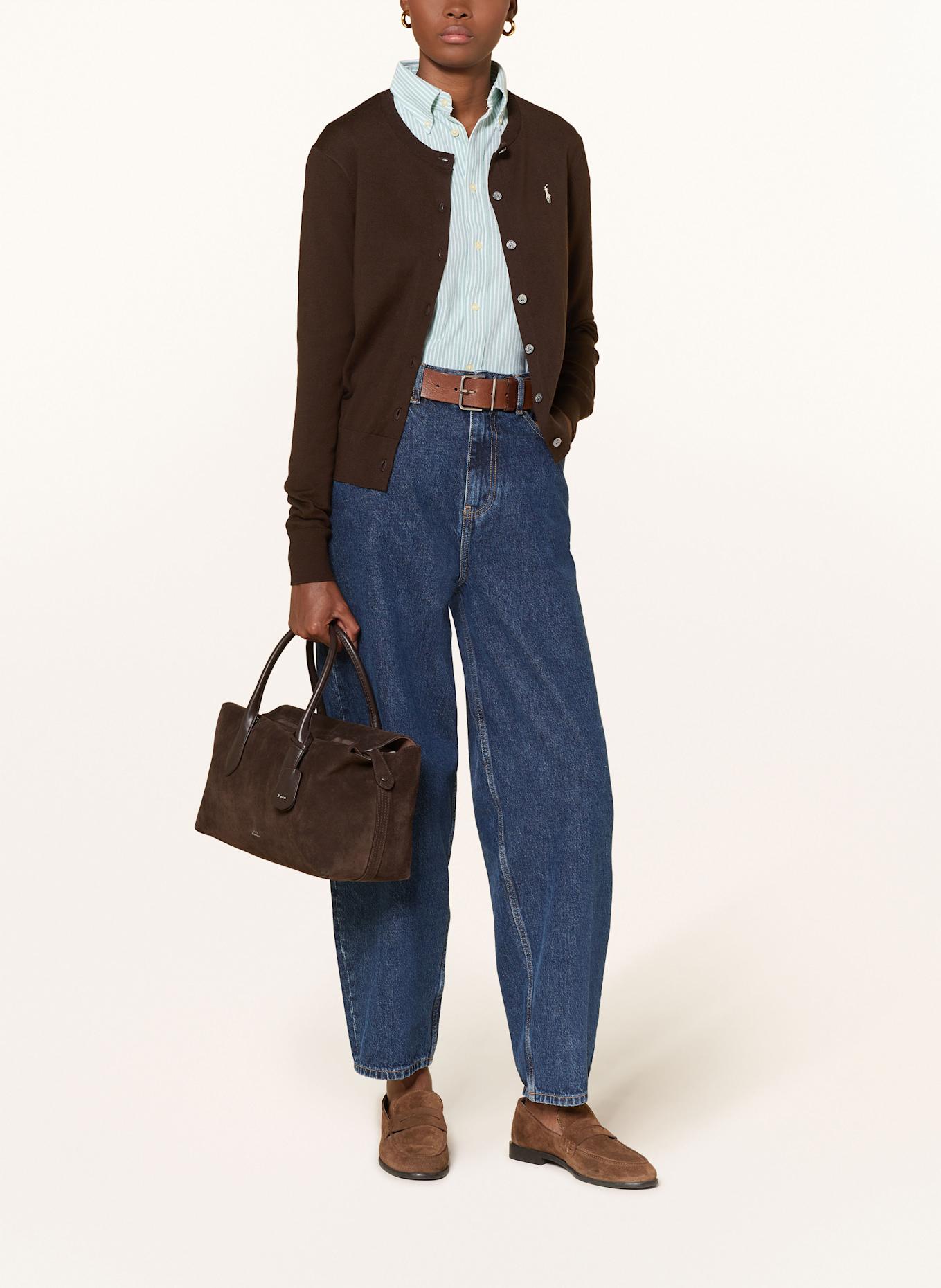 POLO RALPH LAUREN Torebka MEDIUM: CIEMNOBRĄZOWY