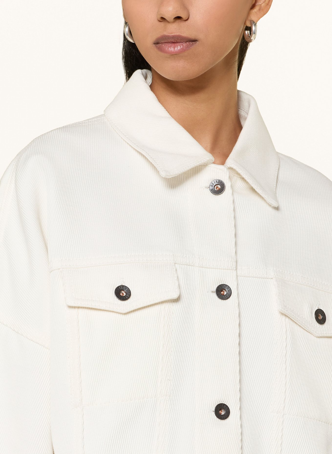 DRYKORN Kastenjacke HOLBROOKS aus Cord: ECRU