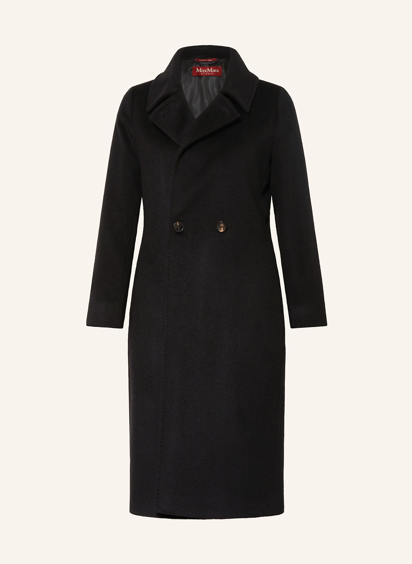 Max Mara STUDIO Wollmantel BCOLLAG: SCHWARZ