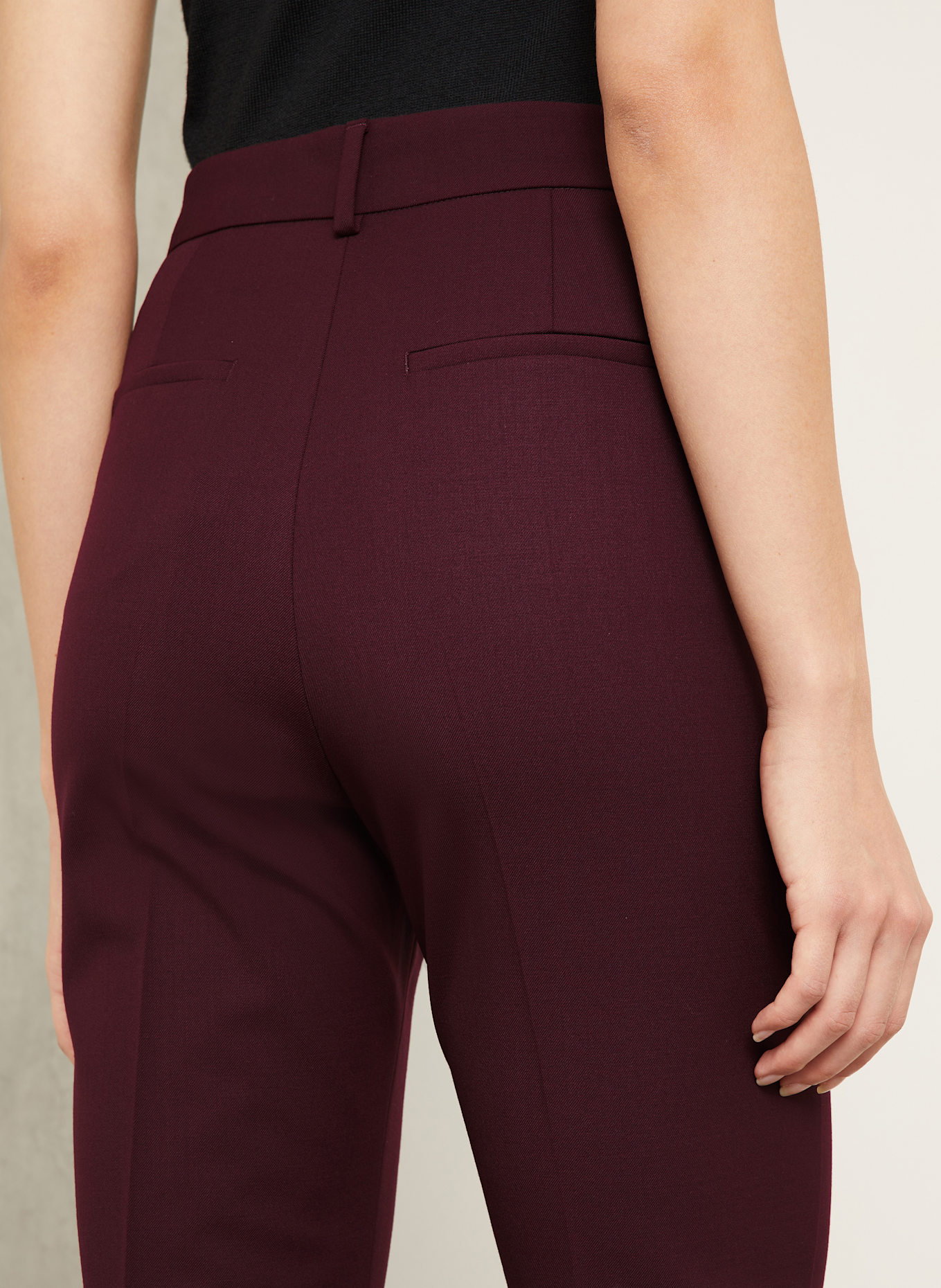 SPORTMAX Pantalon marinière FEBE: ROUGE FONCÉ