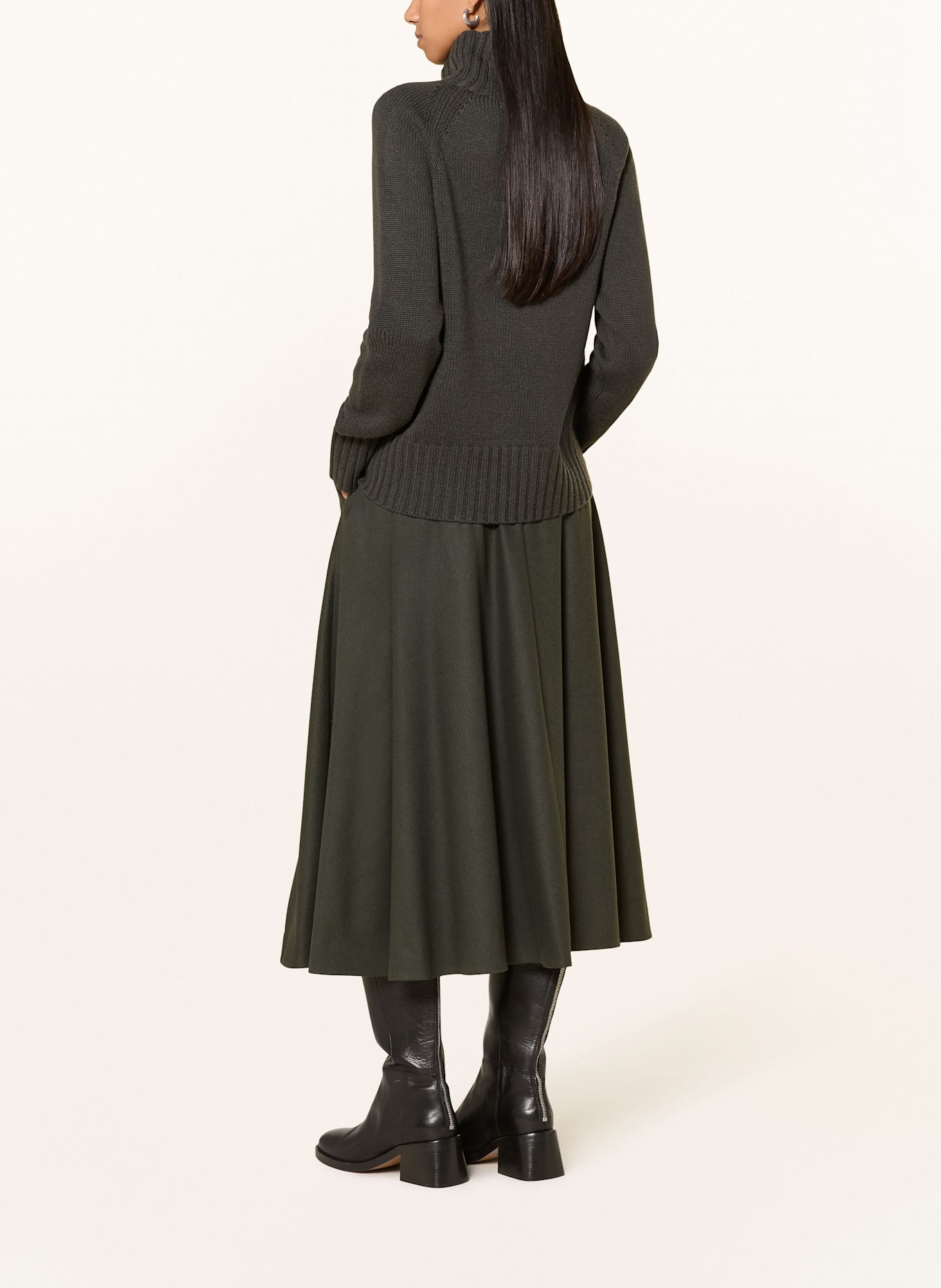 S Max Mara Flanellrock BETULLA: DUNKELGRÜN