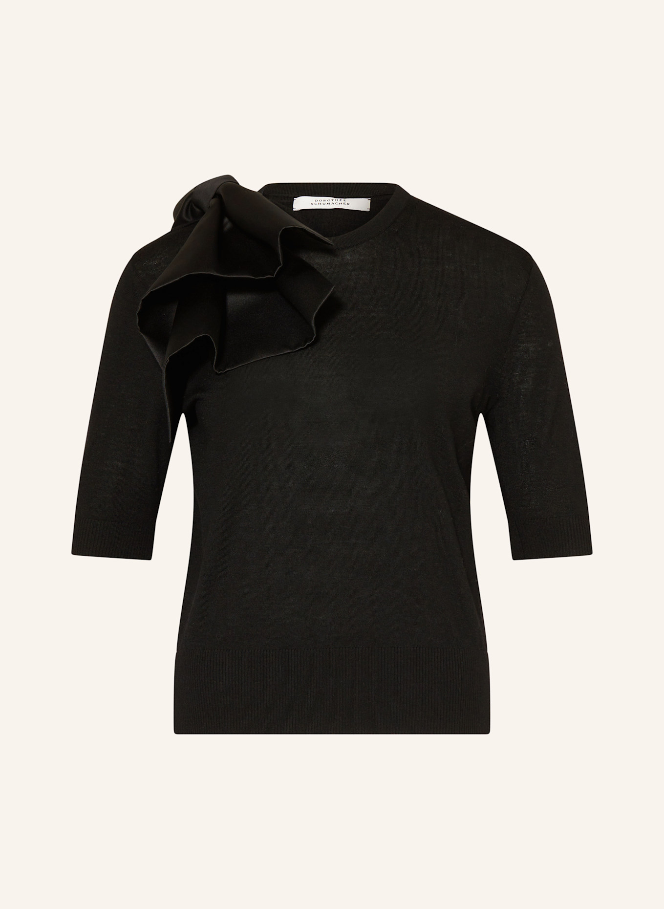 DOROTHEE SCHUMACHER Strickshirt URBAN FAVORITES aus Merinowolle: SCHWARZ