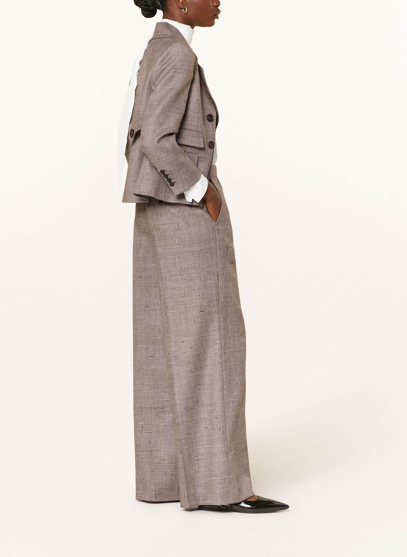 DOROTHEE SCHUMACHER Marlenehose CASUAL ATTRACTION: DUNKELBRAUN / WEISS