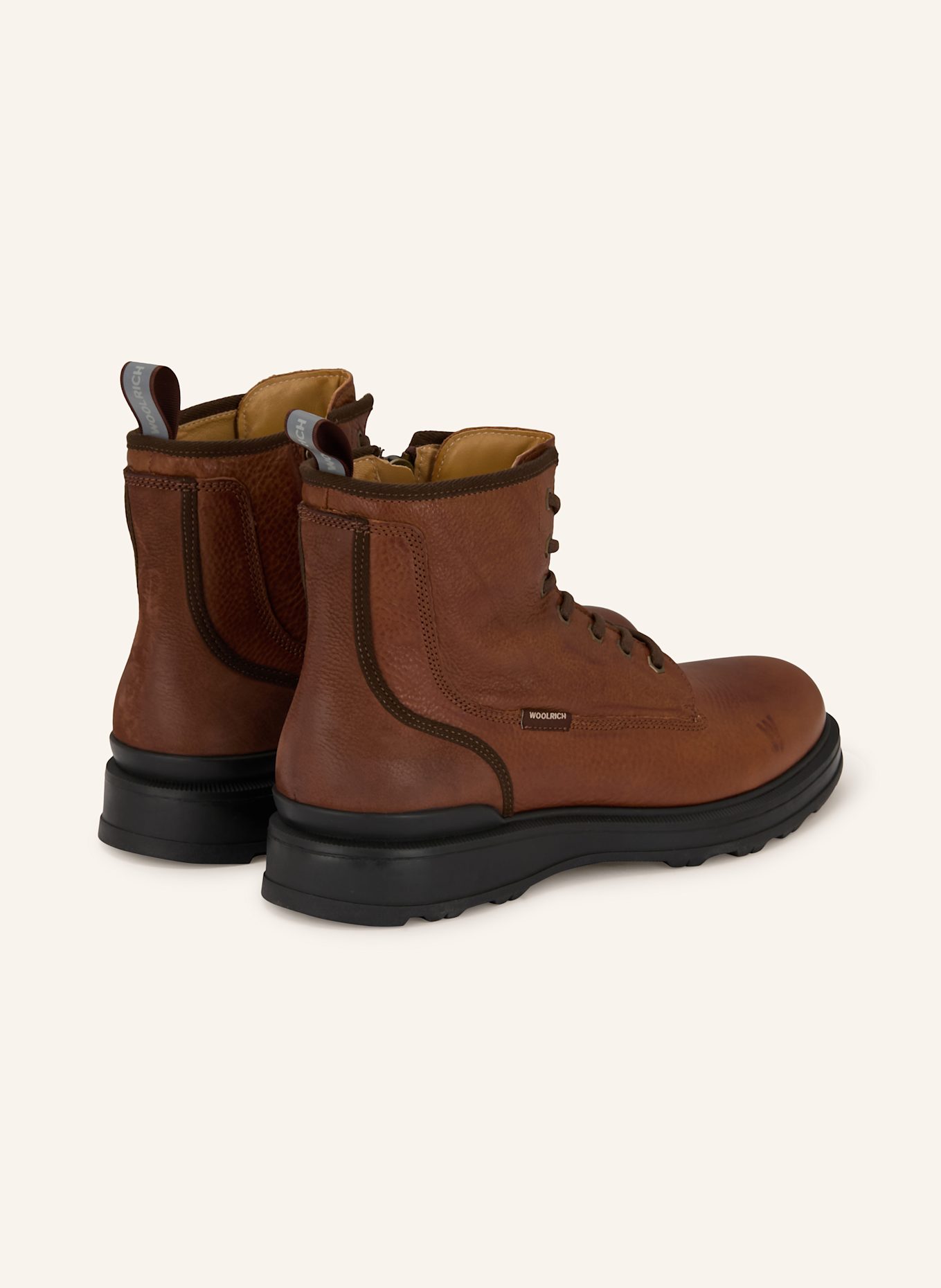 WOOLRICH Schnürboots VACCHETTA: COGNAC