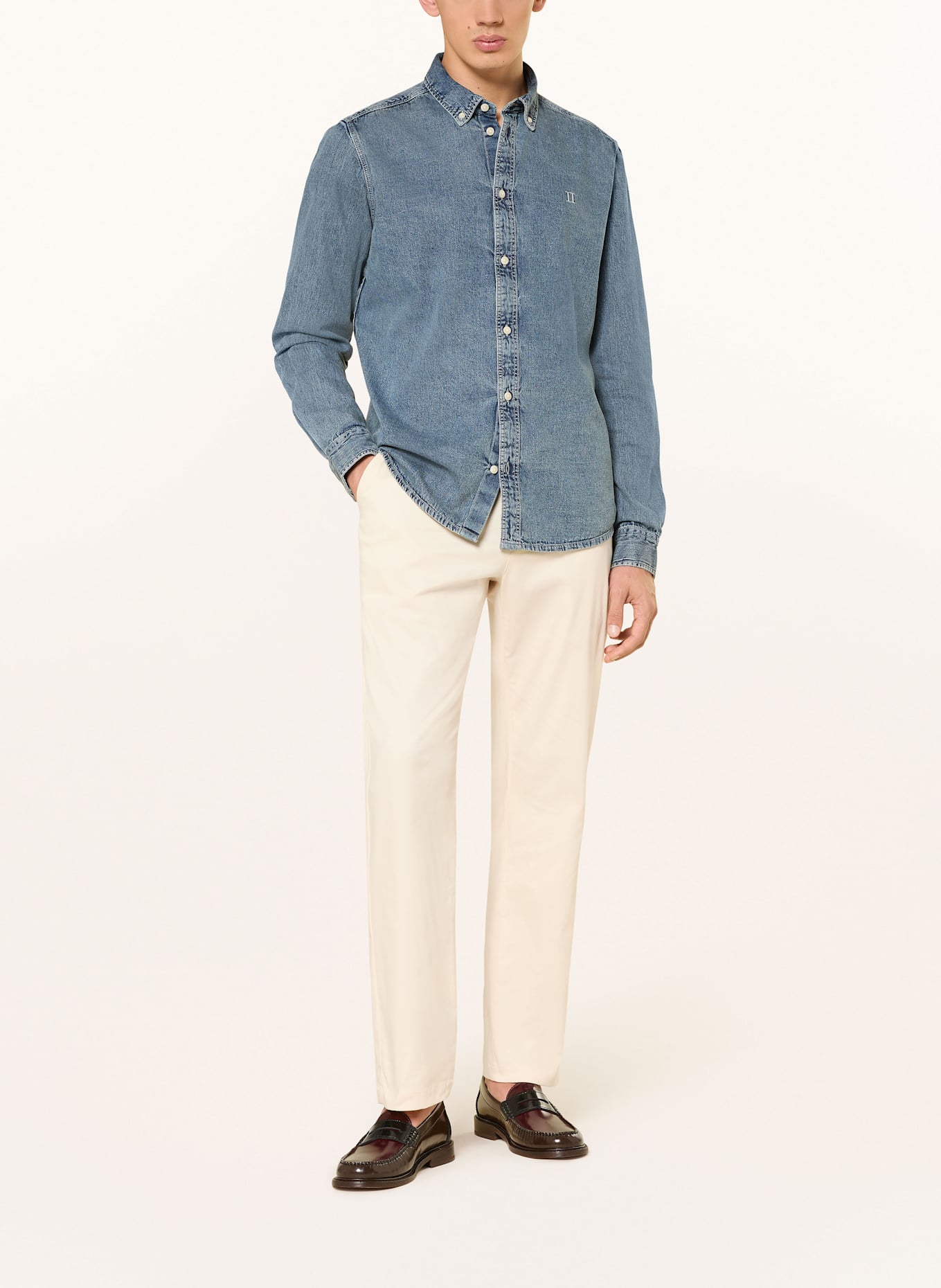 LES DEUX Koszula jeansowa KONRAD comfort fit: NIEBIESKI