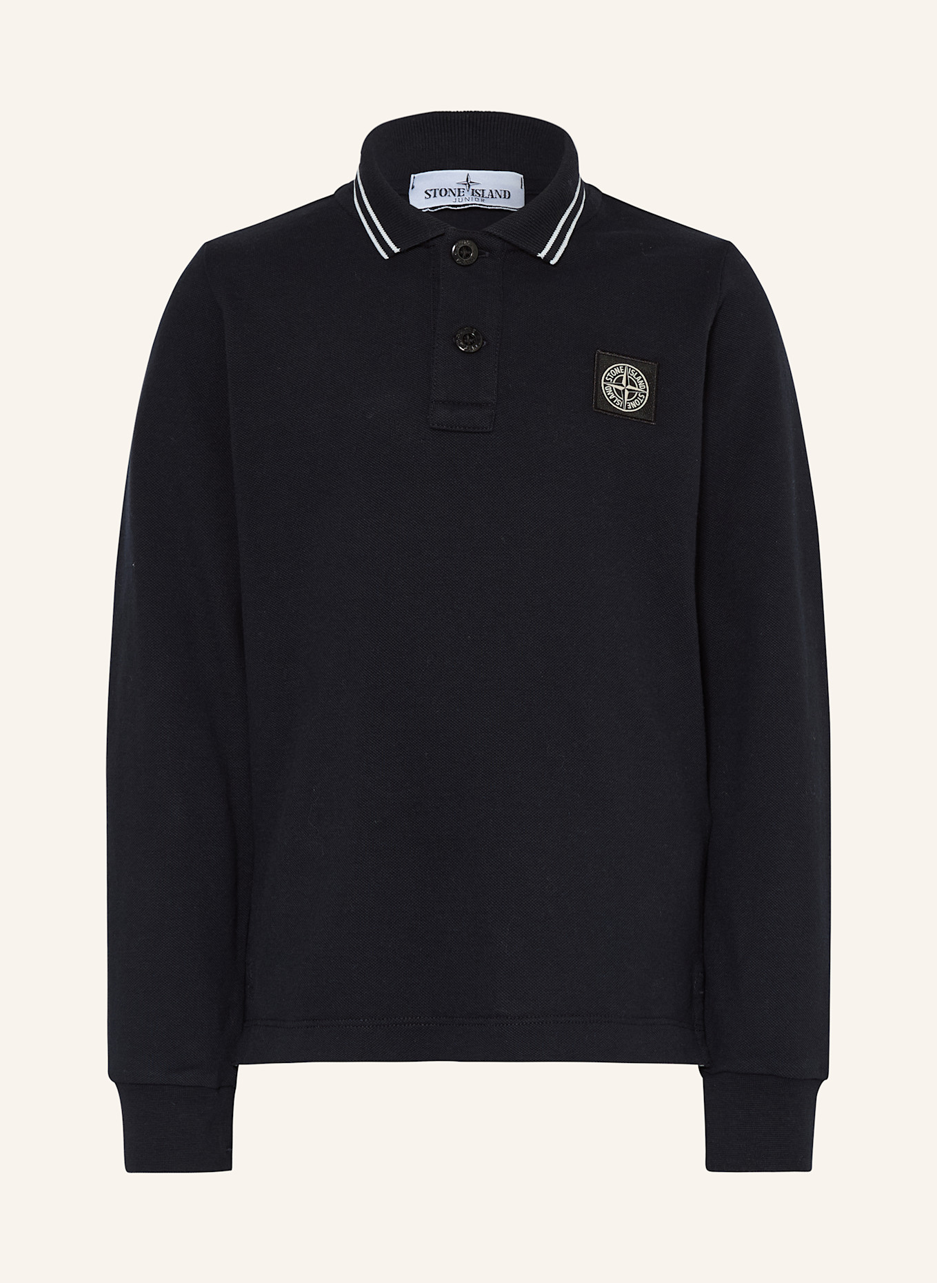 STONE ISLAND JUNIOR Polokošile z piké: TMAVĚ MODRÁ / BÍLÁ