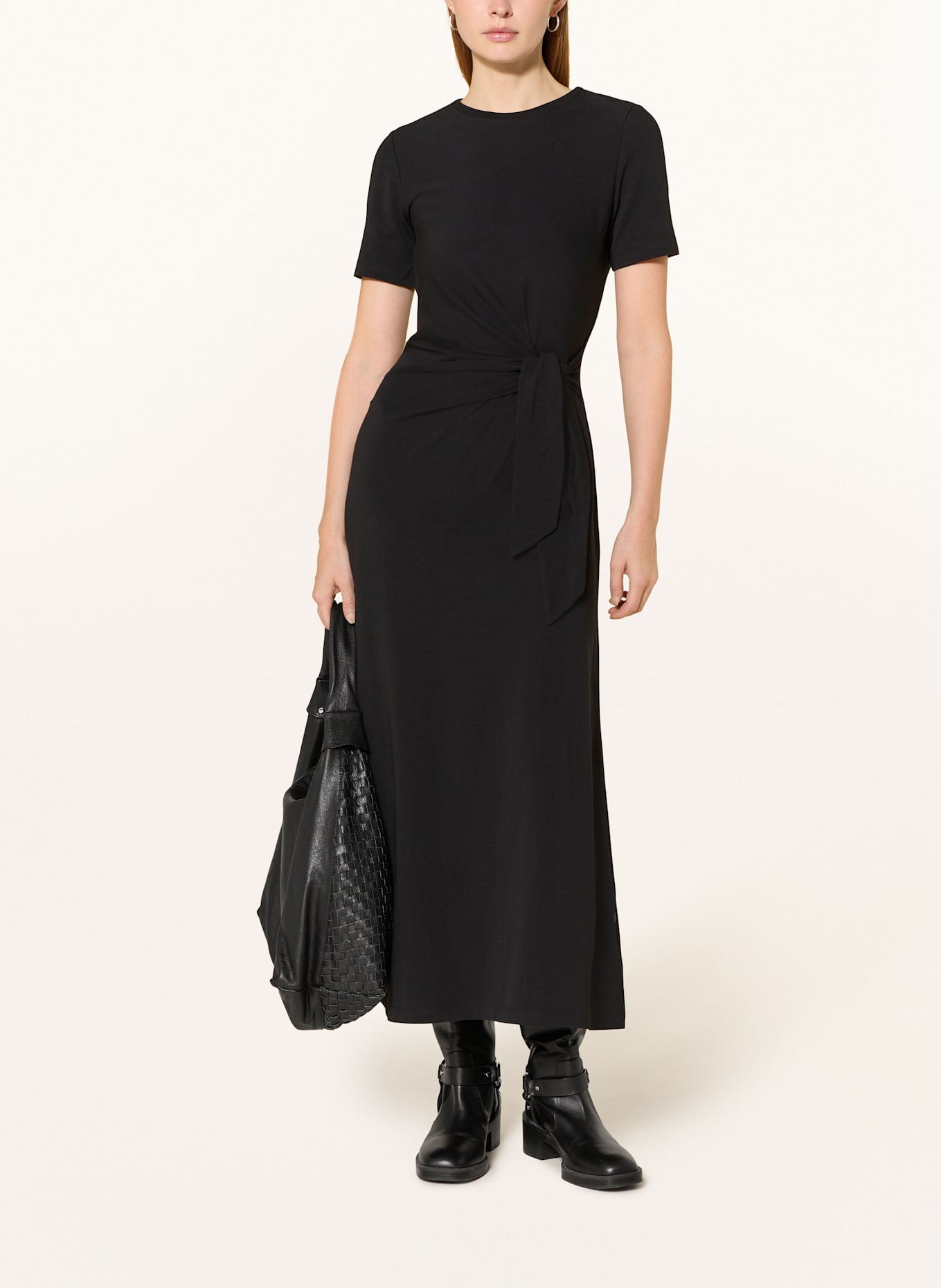 ARMEDANGELS Jerseykleid JELTAA in Wickeloptik: SCHWARZ