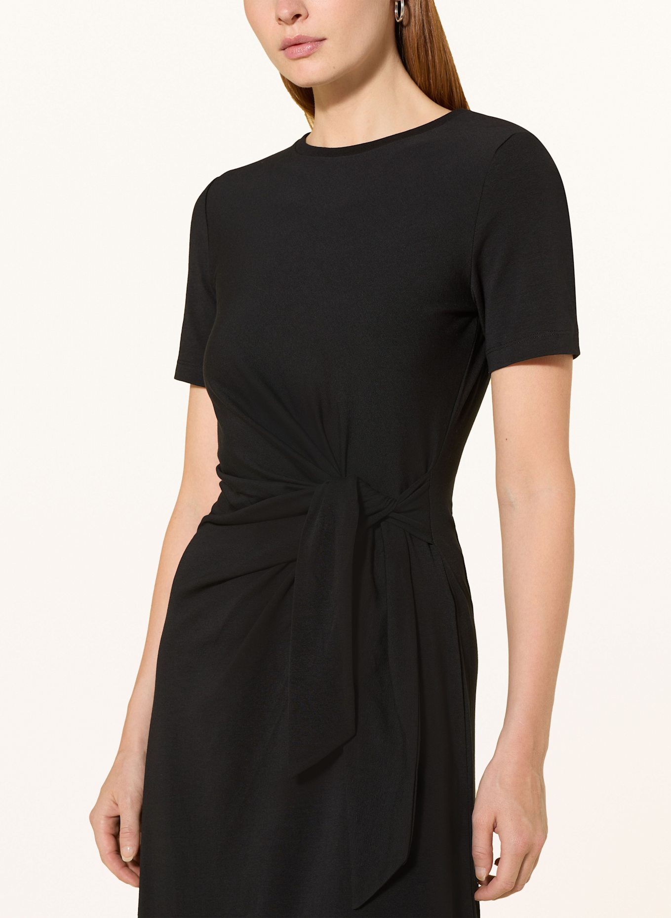 ARMEDANGELS Jerseykleid JELTAA in Wickeloptik: SCHWARZ