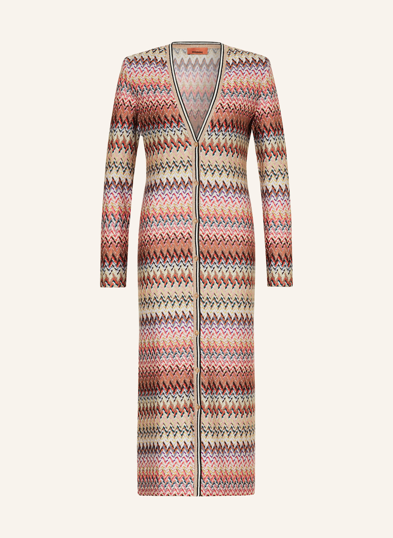 MISSONI Kardigan: BIAŁY / BRĄZOWY / ŻÓŁTY