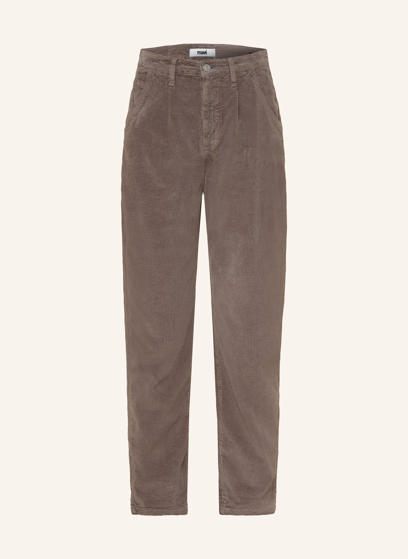 mavi 7/8-Hose LAURA aus Cord: TAUPE