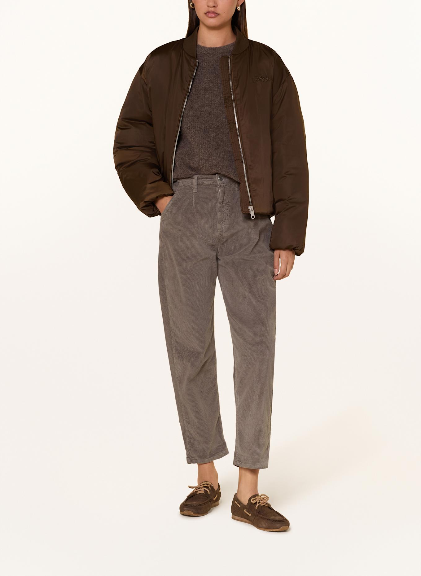 mavi 7/8-Hose LAURA aus Cord: TAUPE