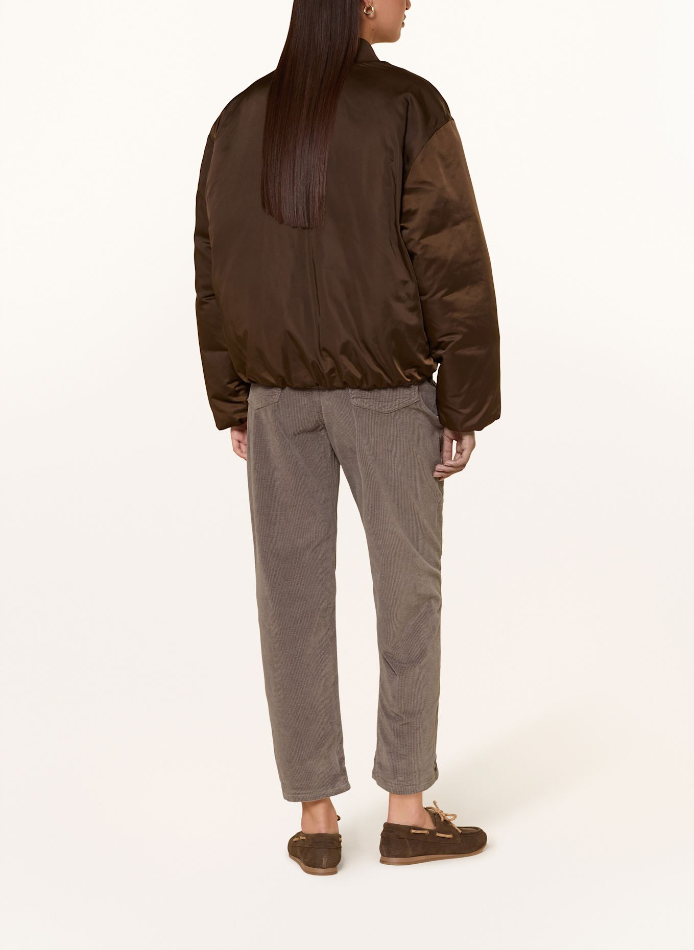 mavi 7/8-Hose LAURA aus Cord: TAUPE