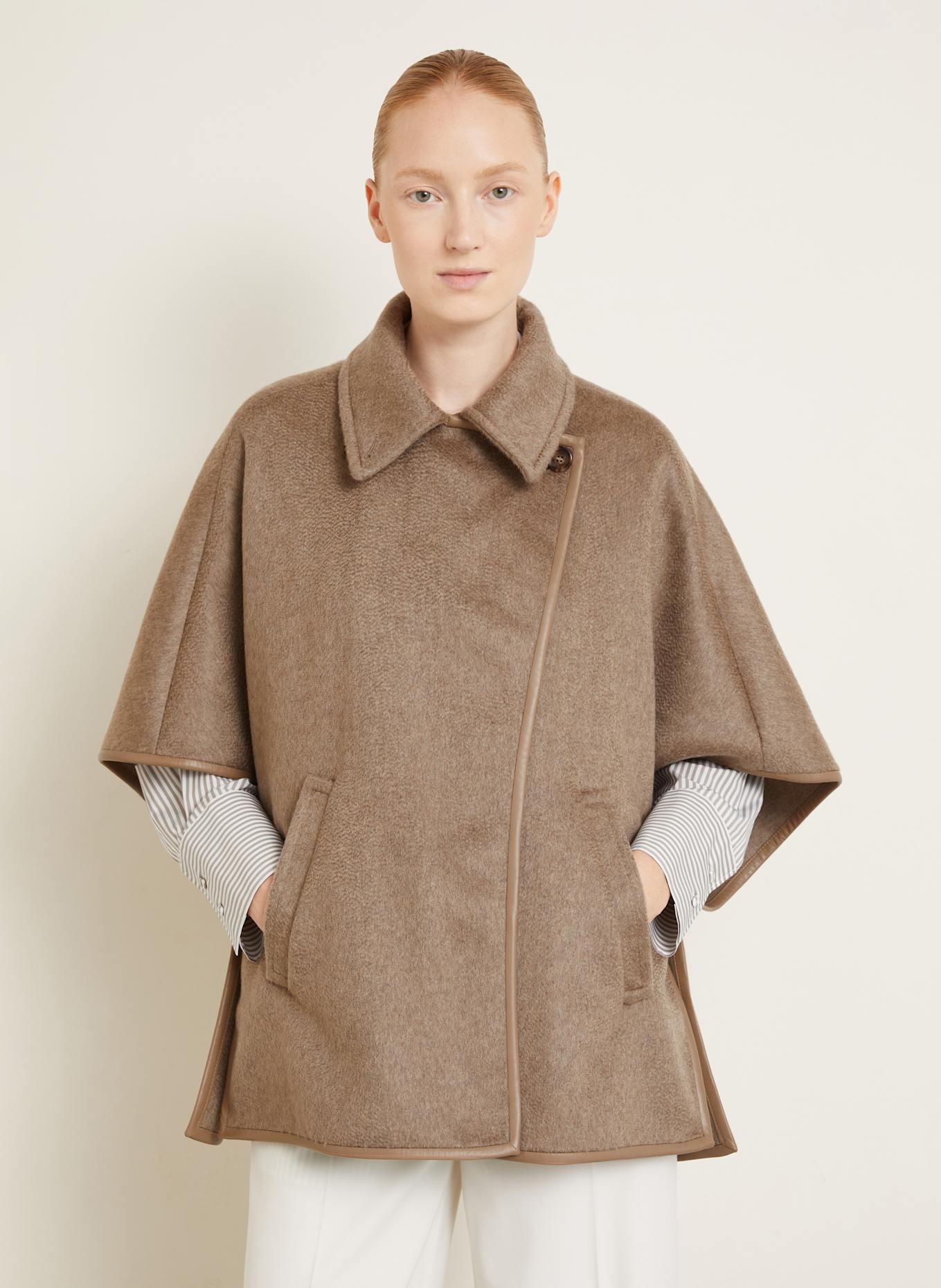 Max Mara Cashmere-Cape CORSARO: HELLBRAUN