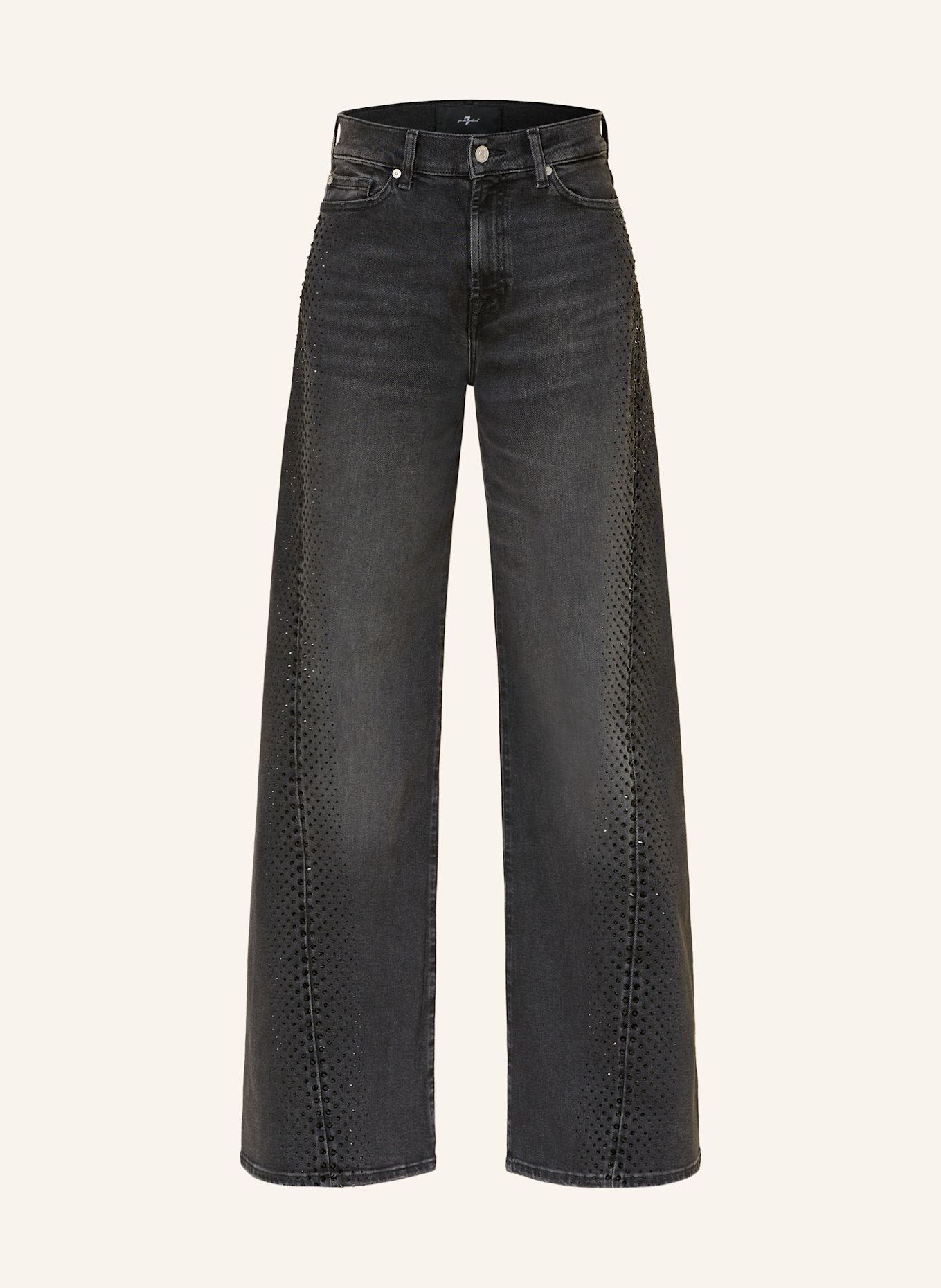 7 for all mankind Wide Leg Jeans TWISTED LOTTA mit Schmucksteinen: 1NU Bottomline