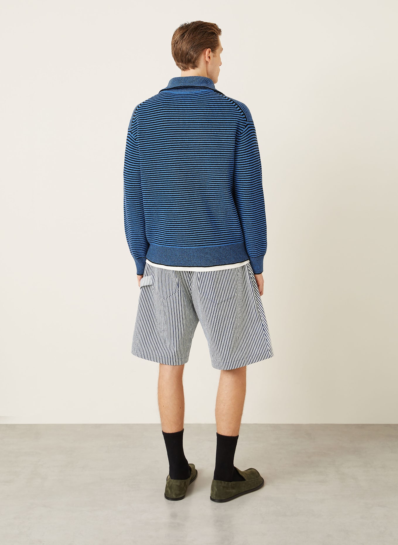JW ANDERSON Sweter typu troyer: CZARNY / NIEBIESKI