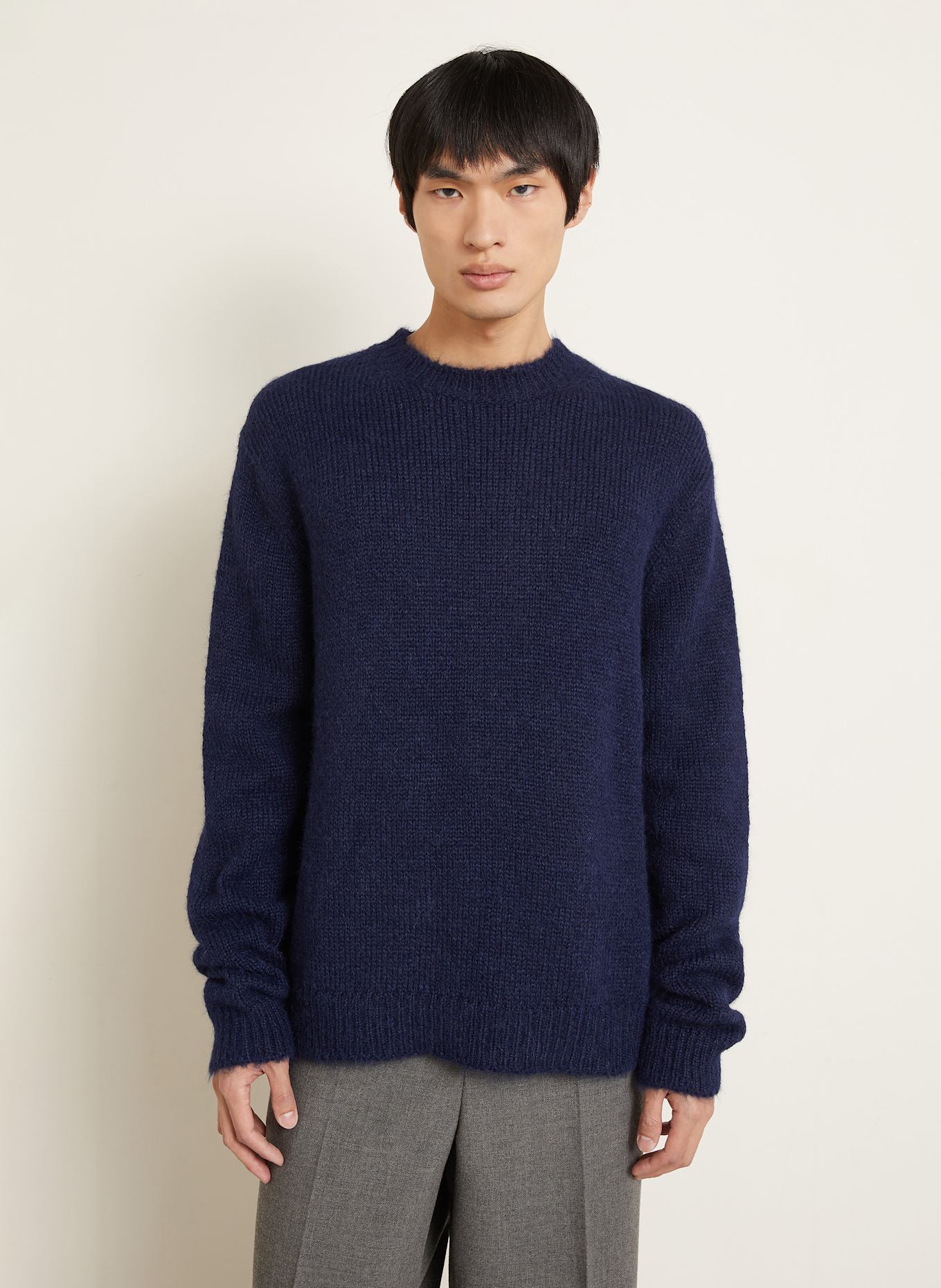 JIL SANDER Alpaca sweater: DARK BLUE