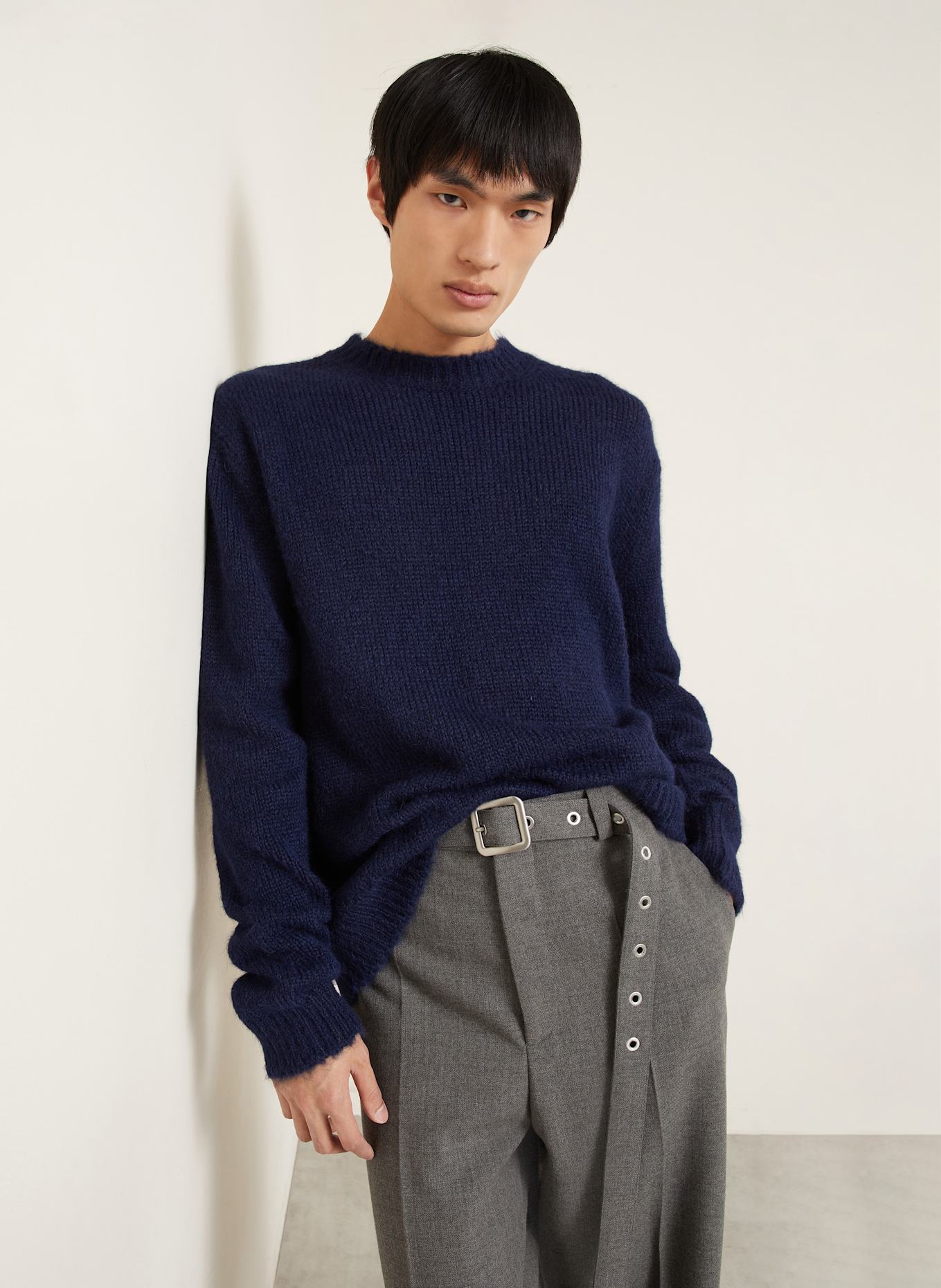 JIL SANDER Alpaca sweater: DARK BLUE