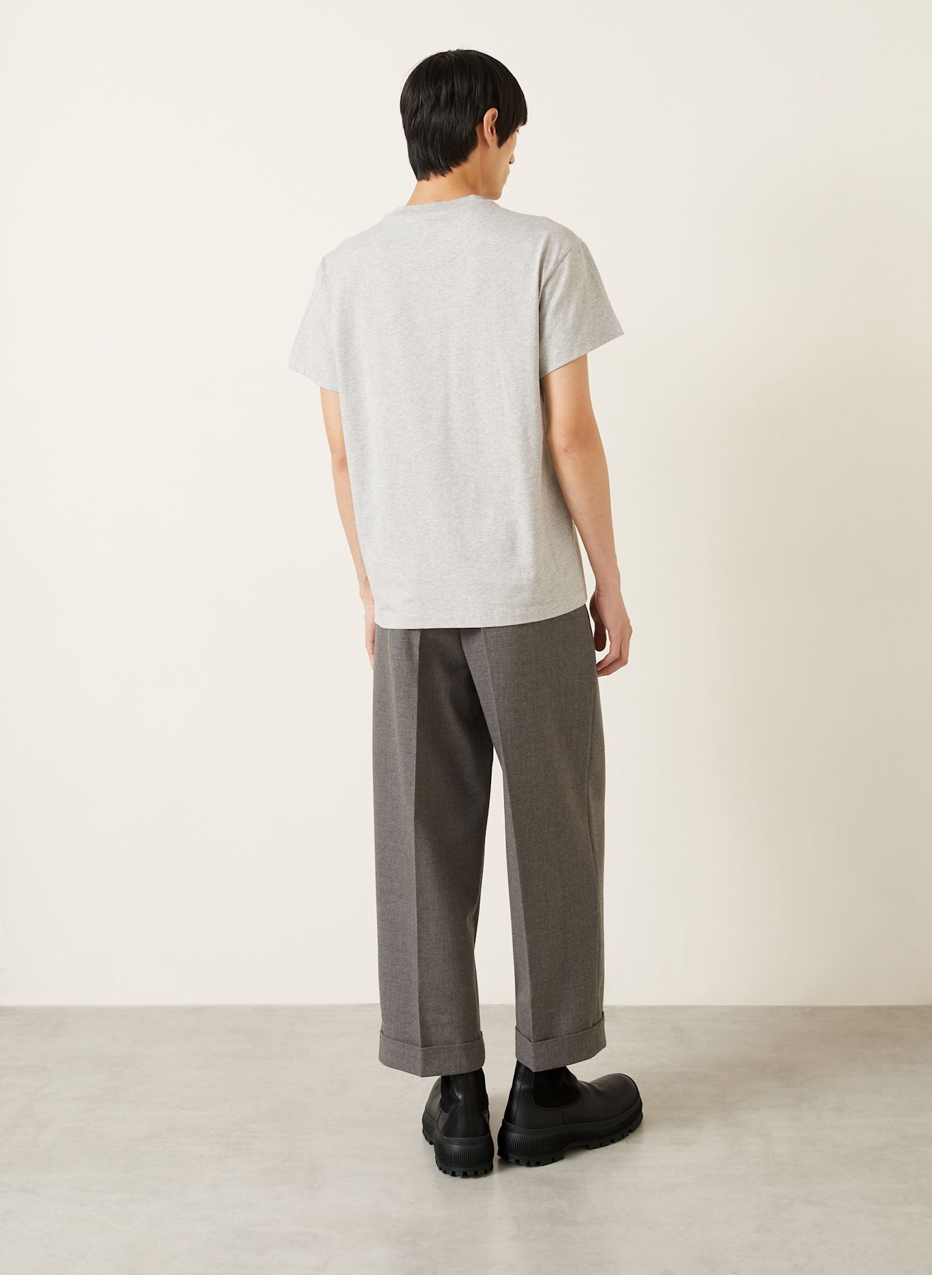 JIL SANDER 3er-Pack T-Shirts: SCHWARZ / WEISS / GRAU