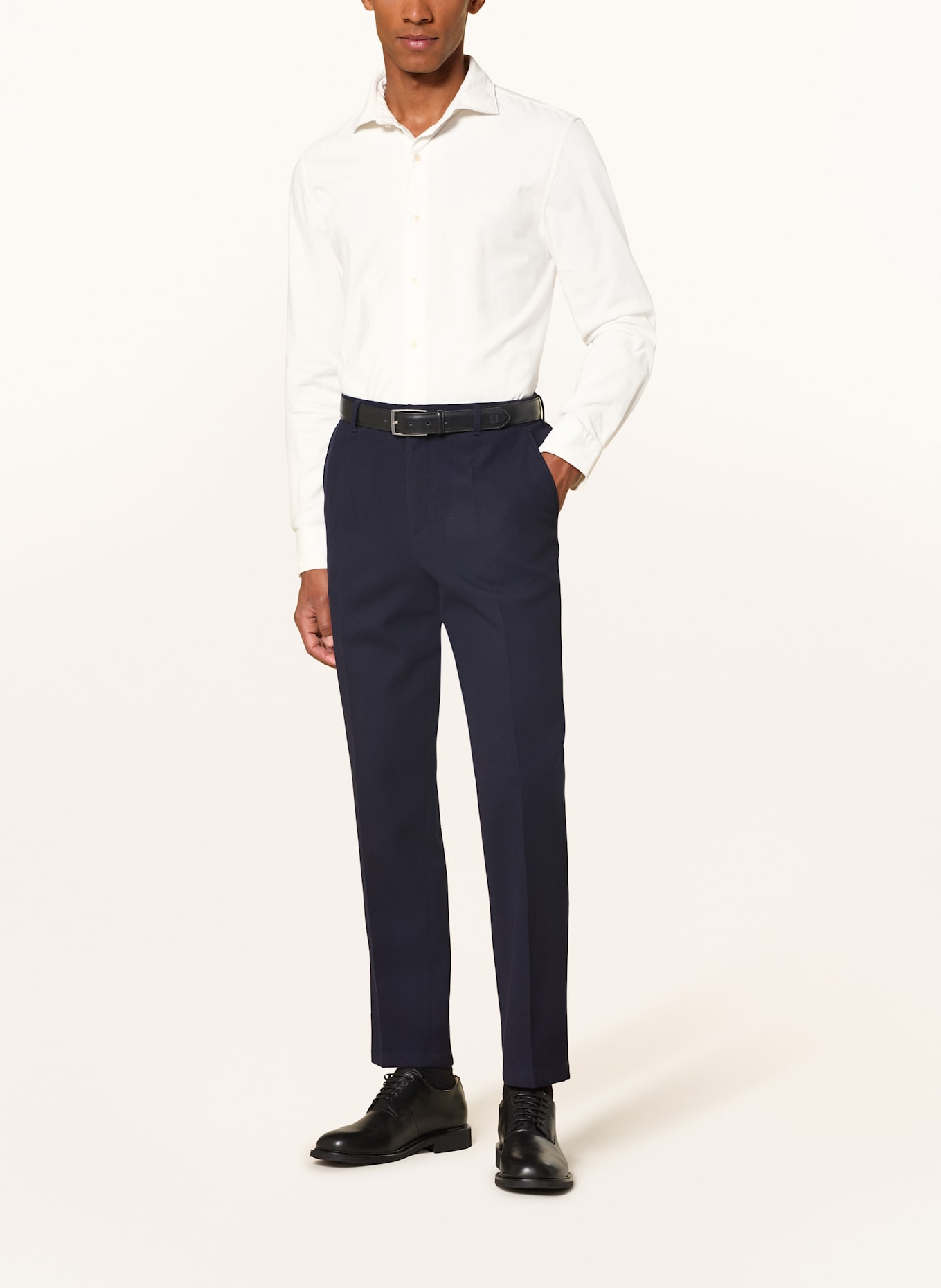 PROFUOMO Koszula sztruksowa relaxed fit: BIAŁY