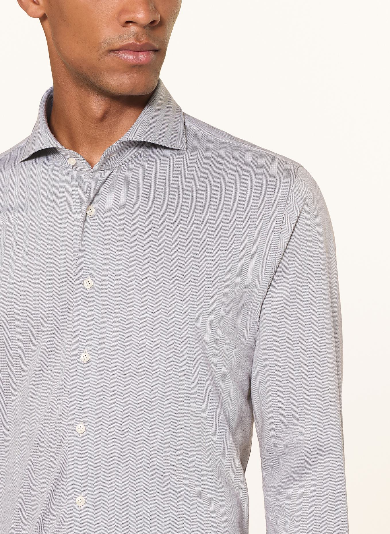 PROFUOMO Jerseyhemd Regular Fit: BRAUN