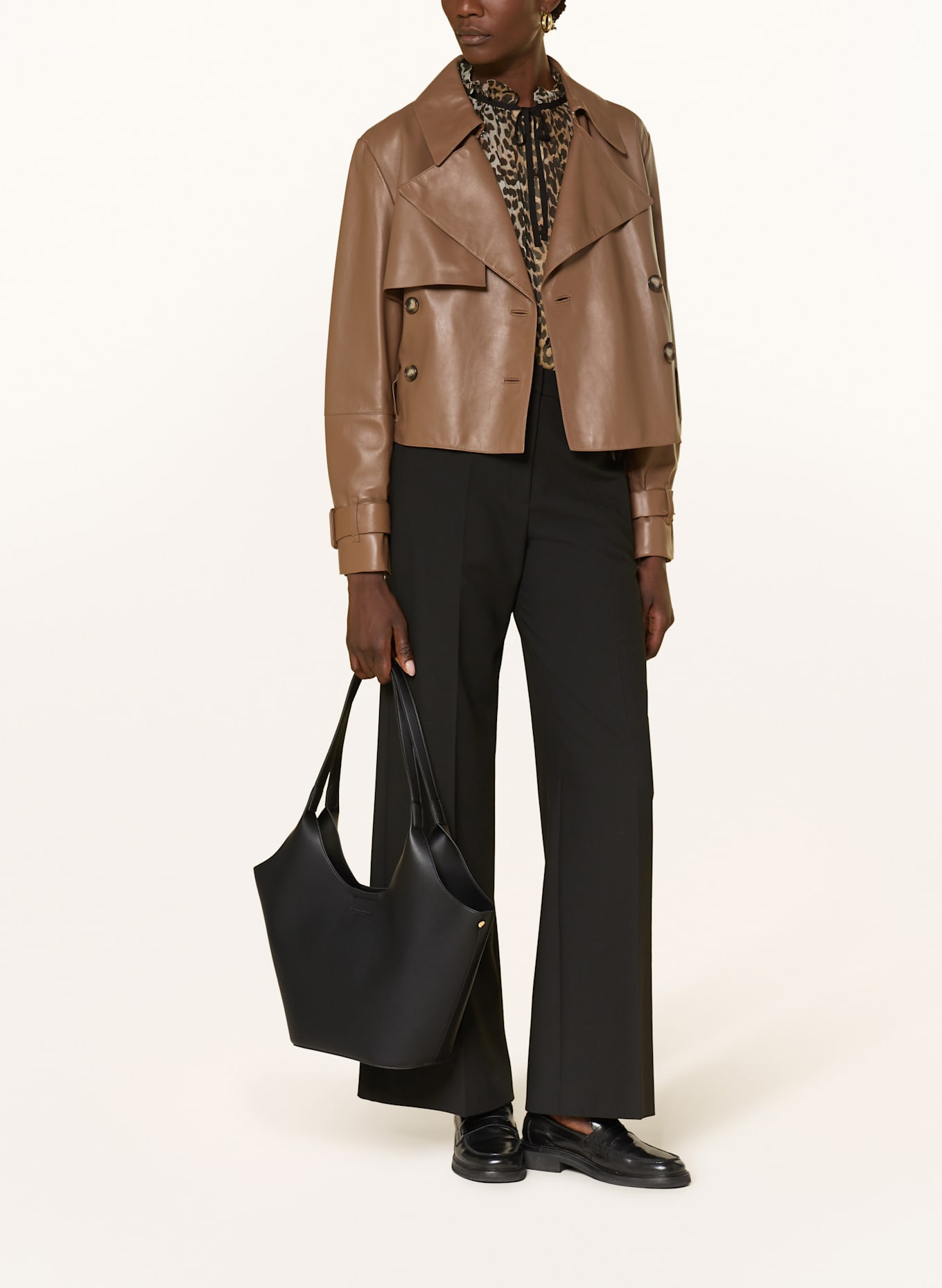 SEIDENFELT NELMA shopper with pouch: BLACK