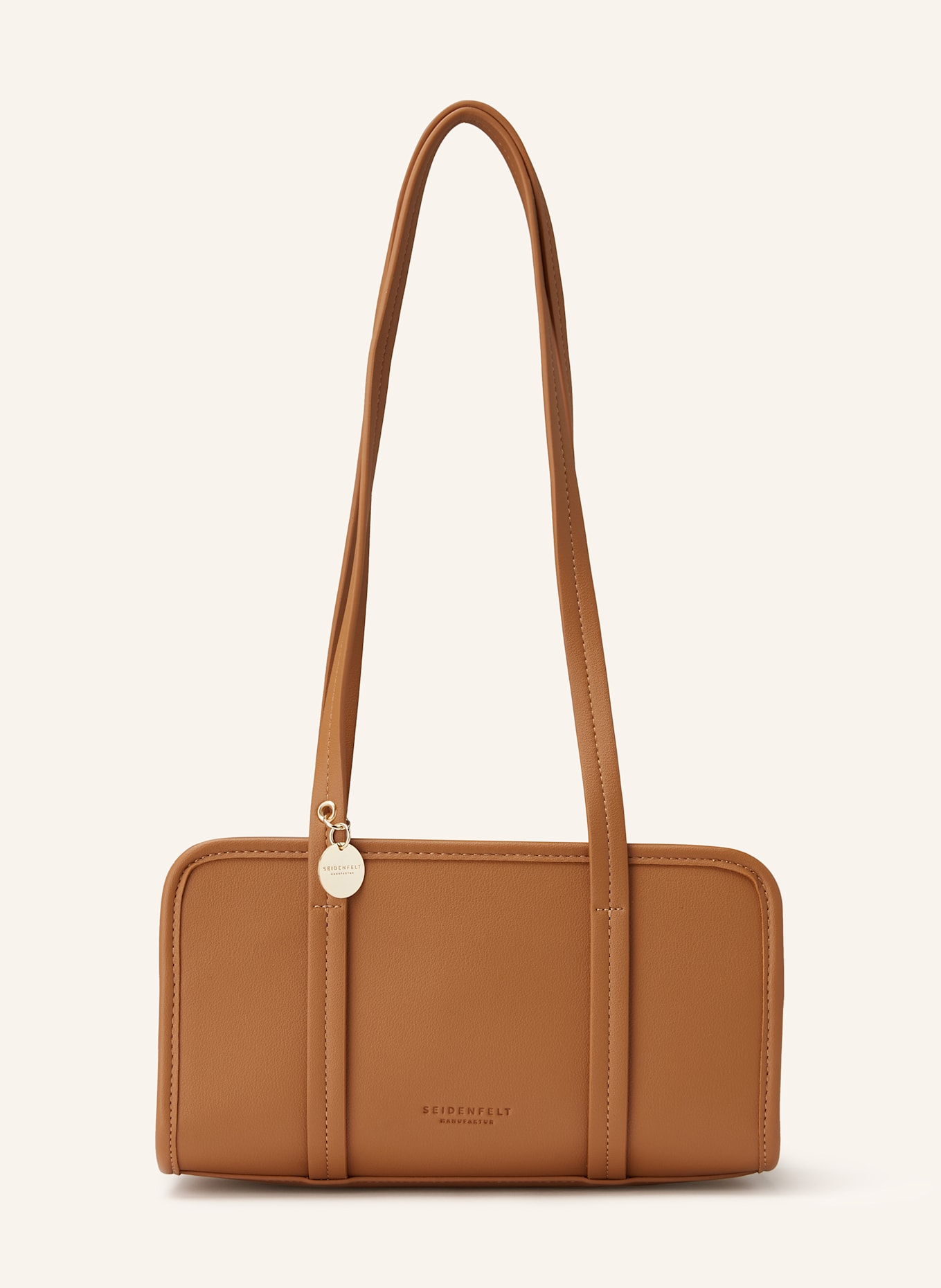 SEIDENFELT Schultertasche NELMA: HELLBRAUN