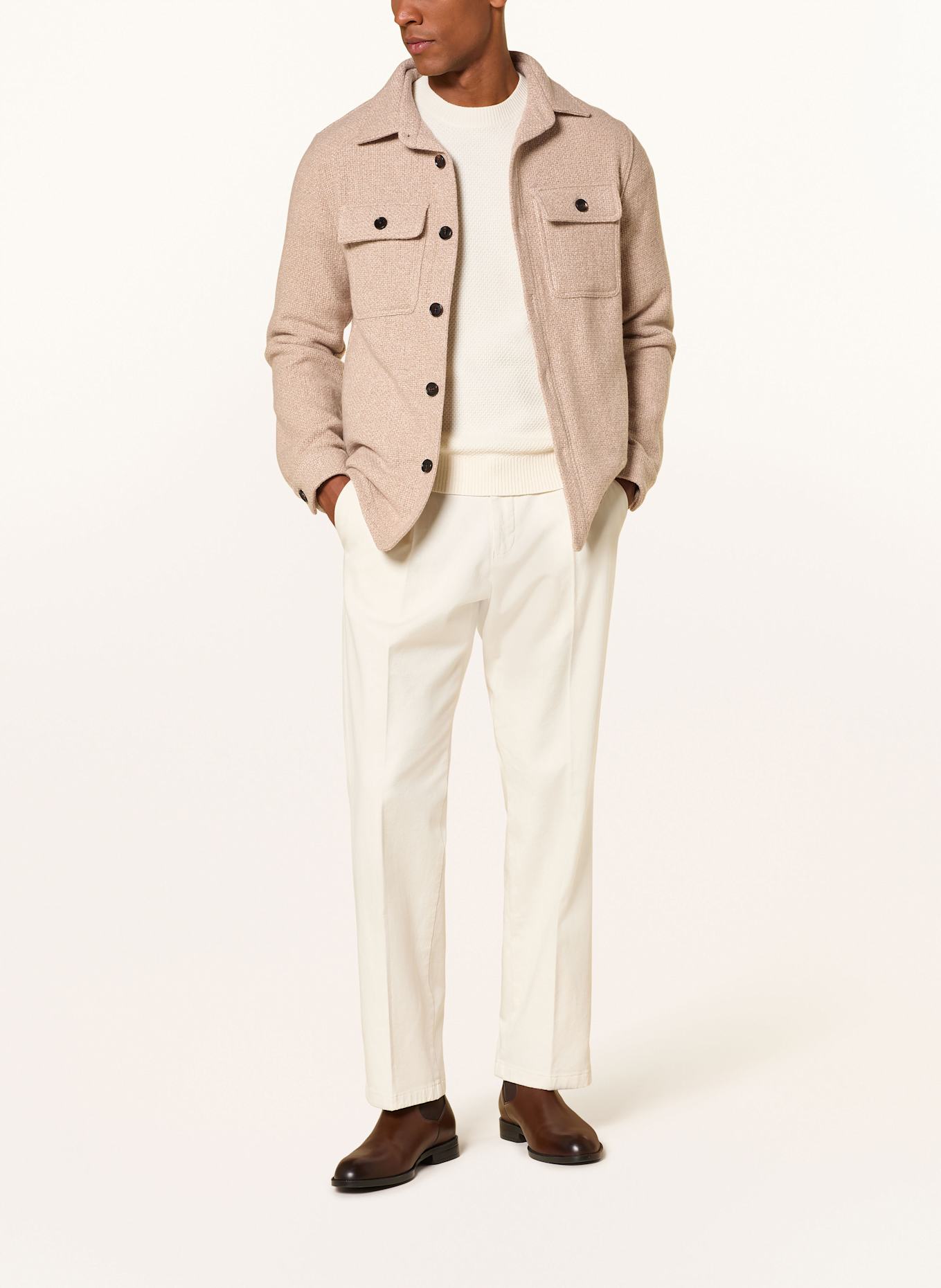 PROFUOMO Strick-Overshirt: BEIGE
