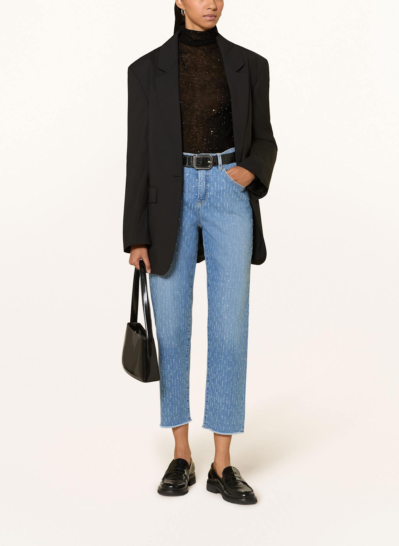 MARC CAIN Straight Jeans ROHA mit Schmucksteinen: 352 vintage blue