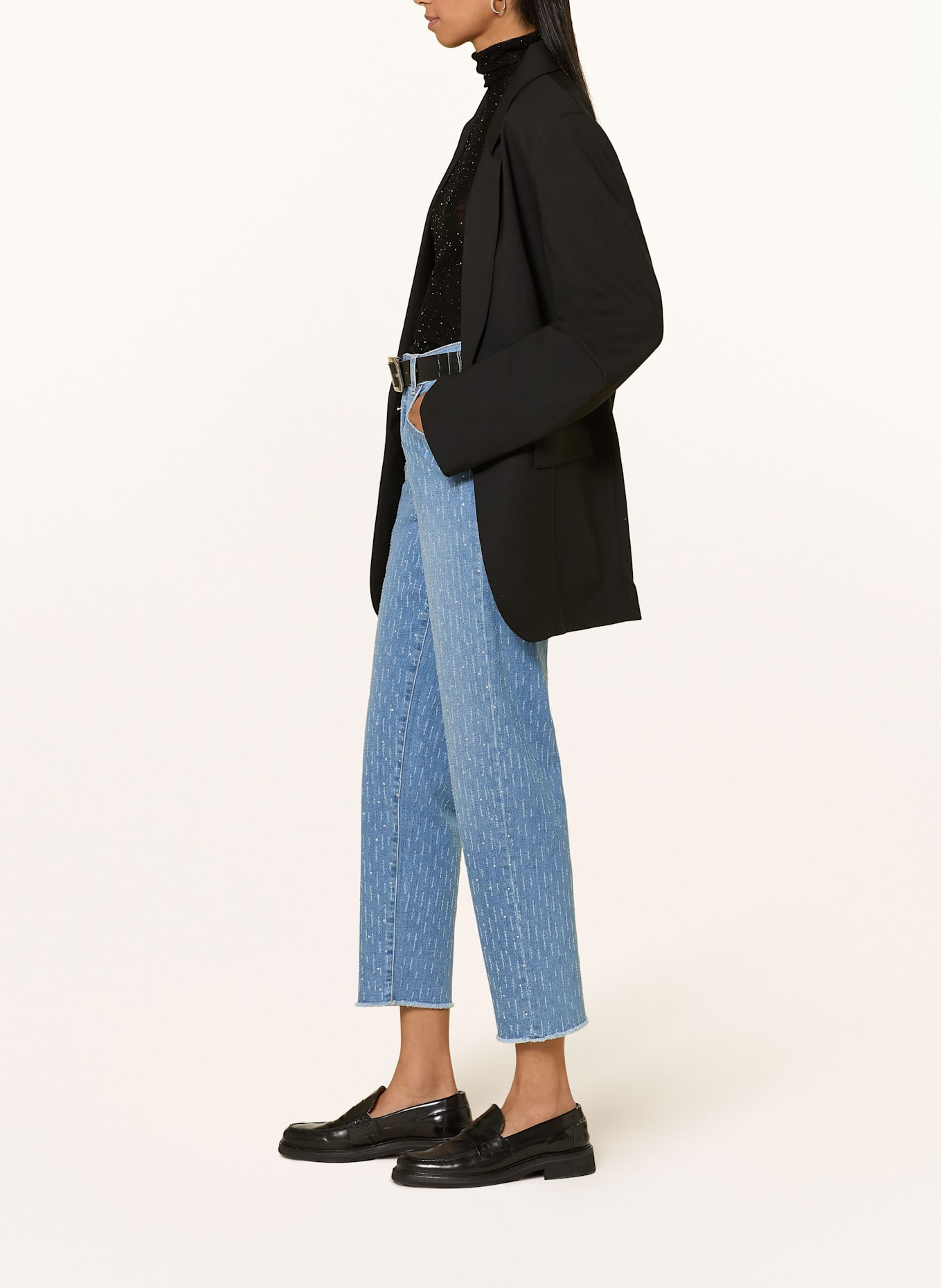 MARC CAIN Straight Jeans ROHA mit Schmucksteinen: 352 vintage blue