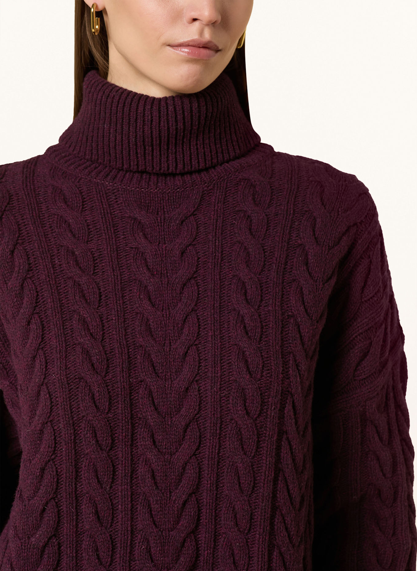 Barbour Rollkragenpullover EMBLETON: DUNKELROT